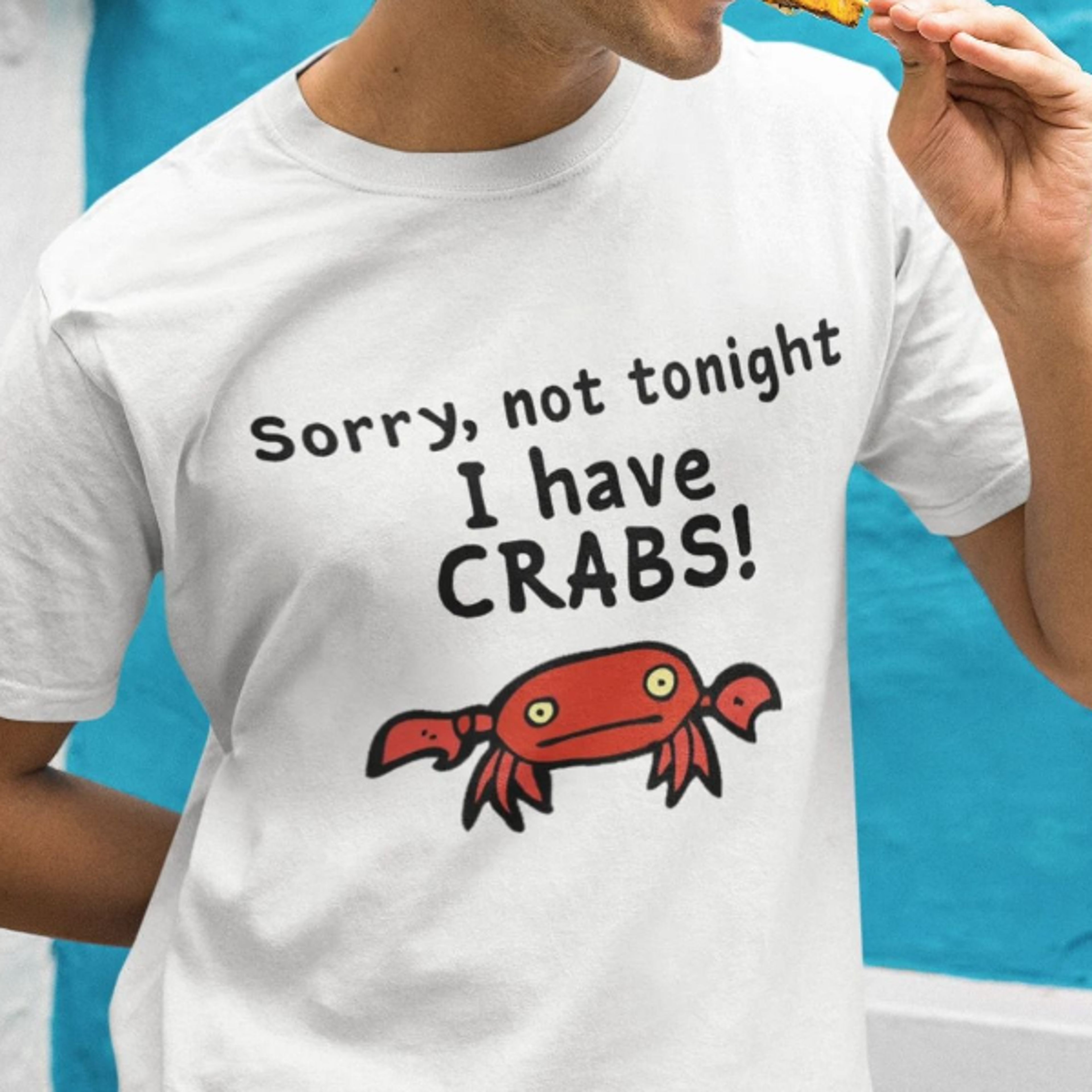 i have crabs prank t-shirt funny bachelor party organic cotton tee