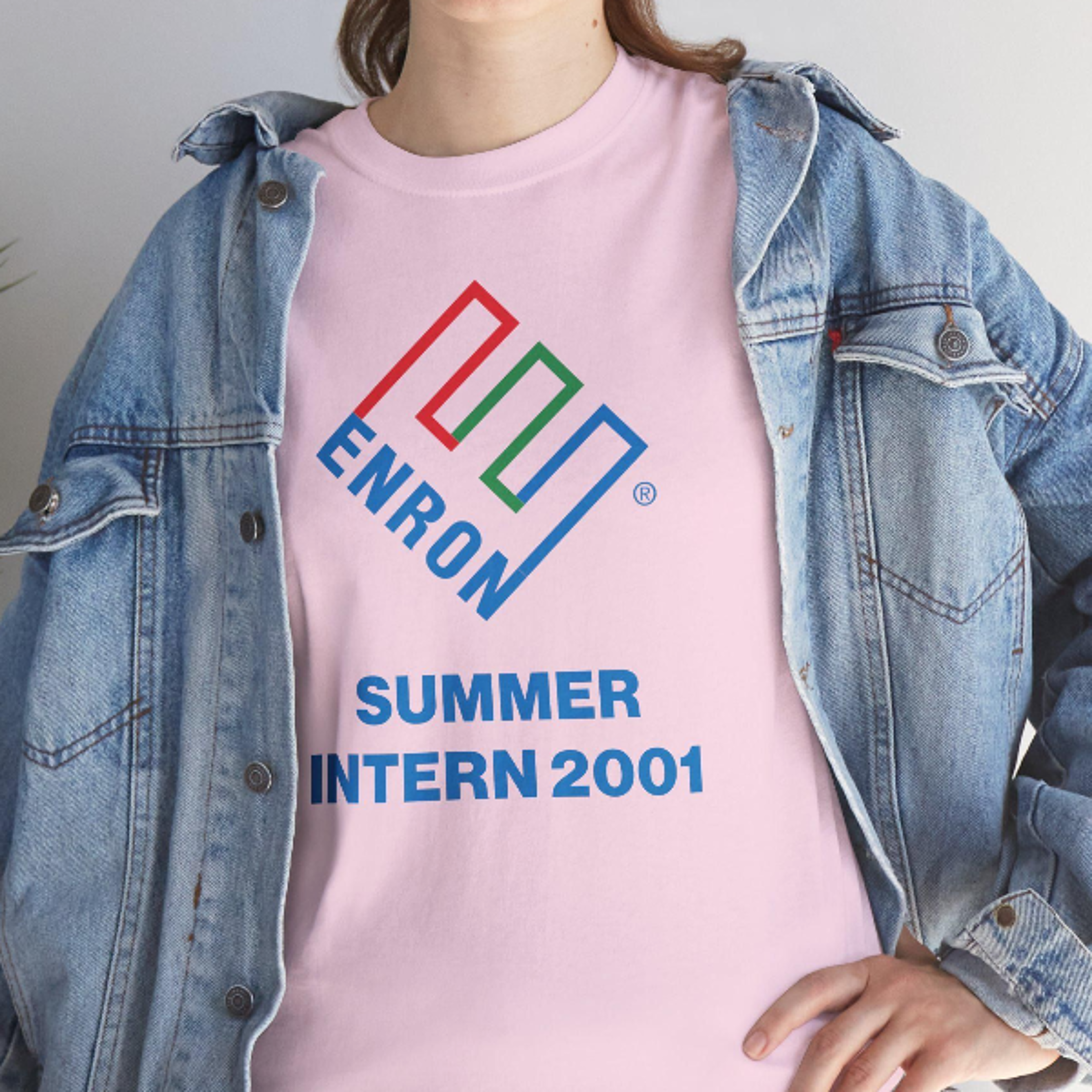 enron summer intern 2001 t-shirt | funny finance comedy tee | enron dot com scandal shirt