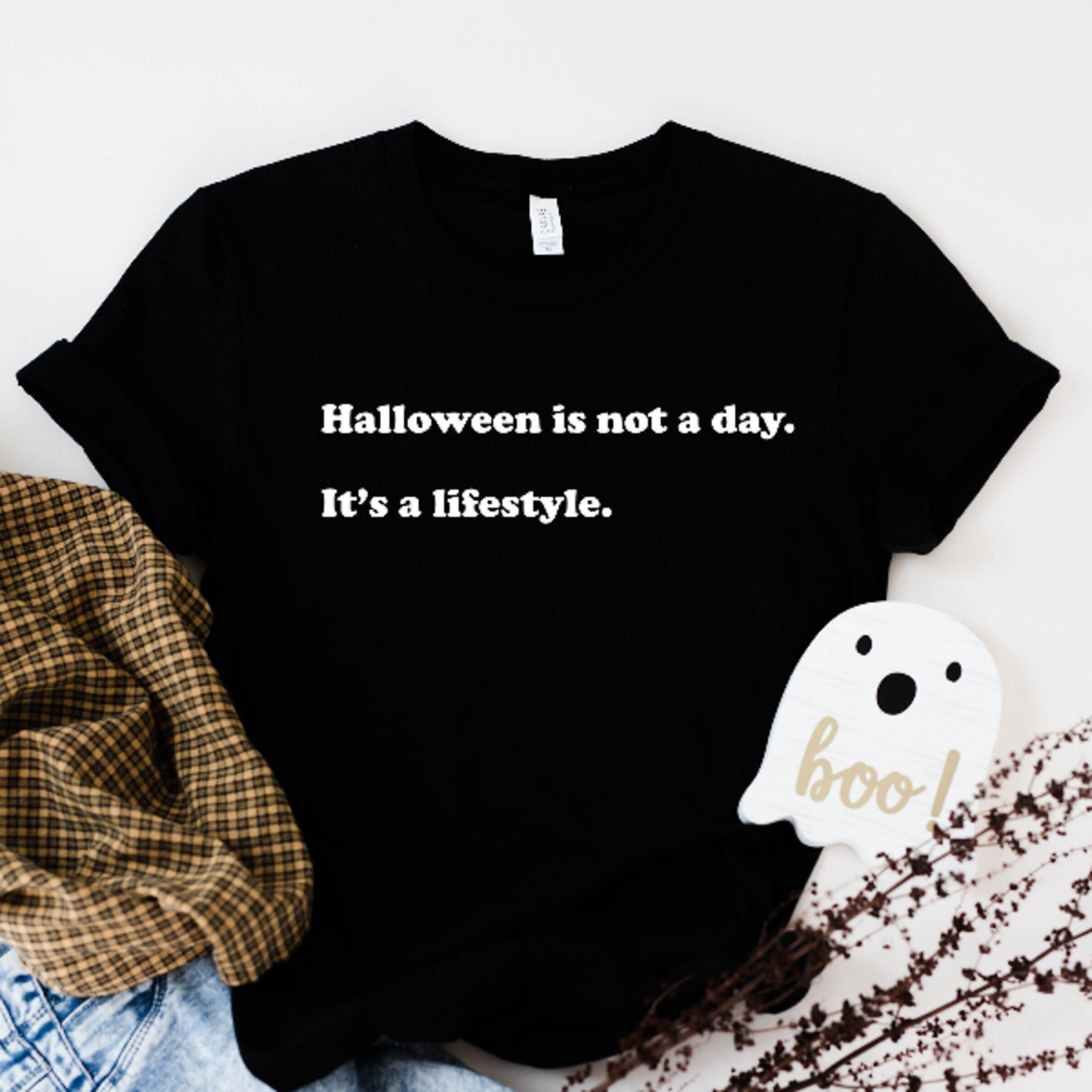 halloween is a lifestyle shirt funny halloween quote graphic tee spooky season lover t-shirt