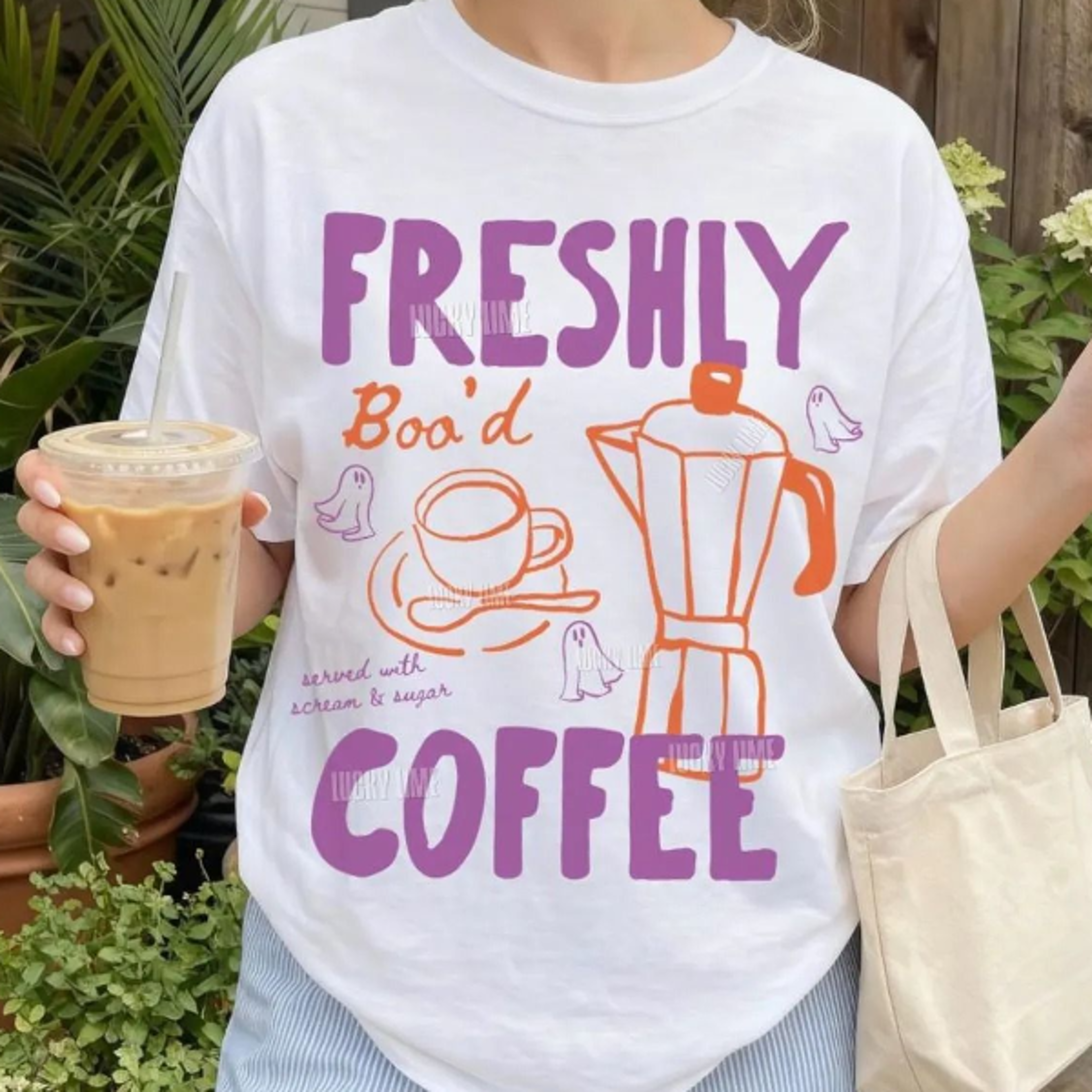 halloween coffee shirt, freshly boo'd coffee tshirt, cute ghost shirt, skeleton halloween tshirt, coffee