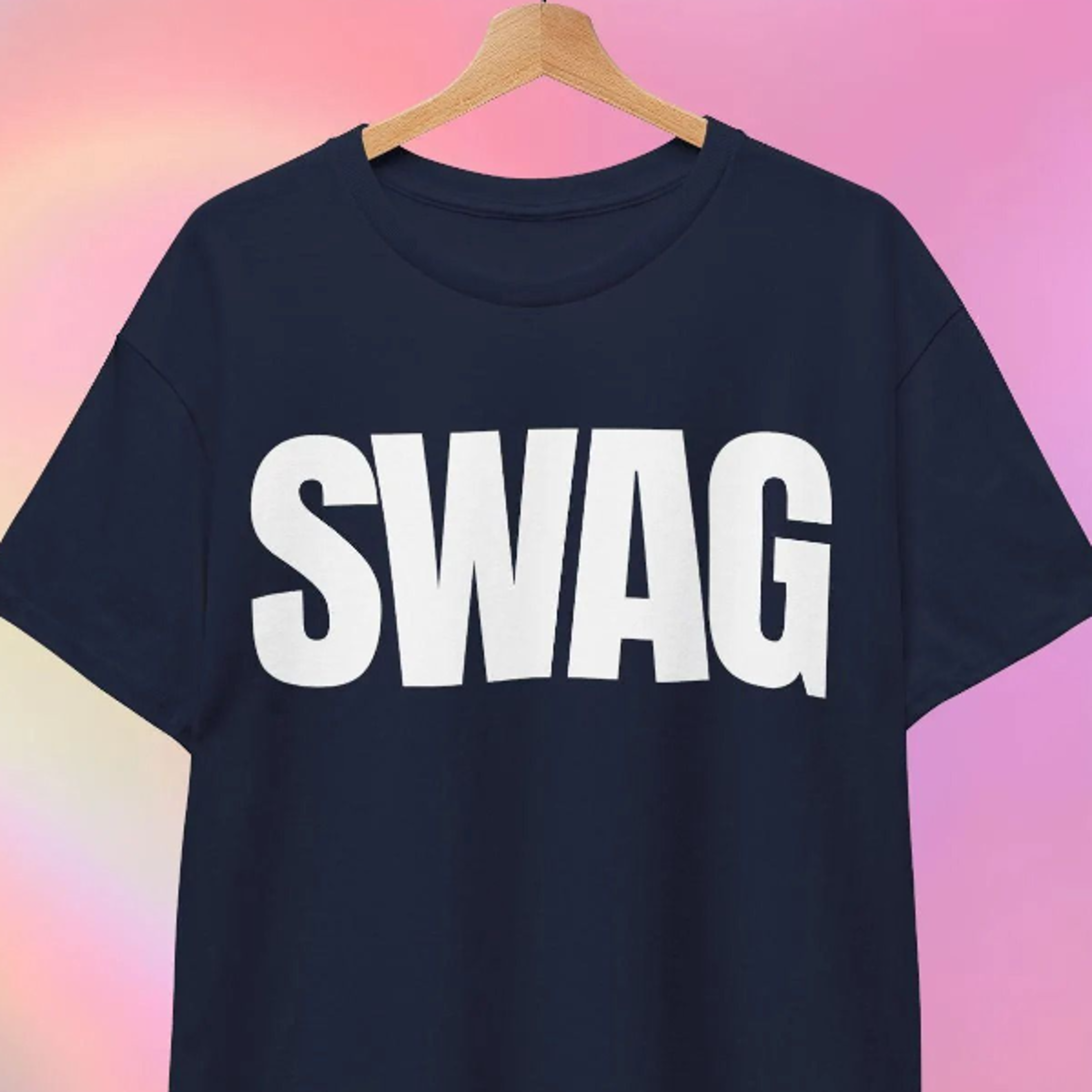 swag bold text t-shirt | graphic typography tee