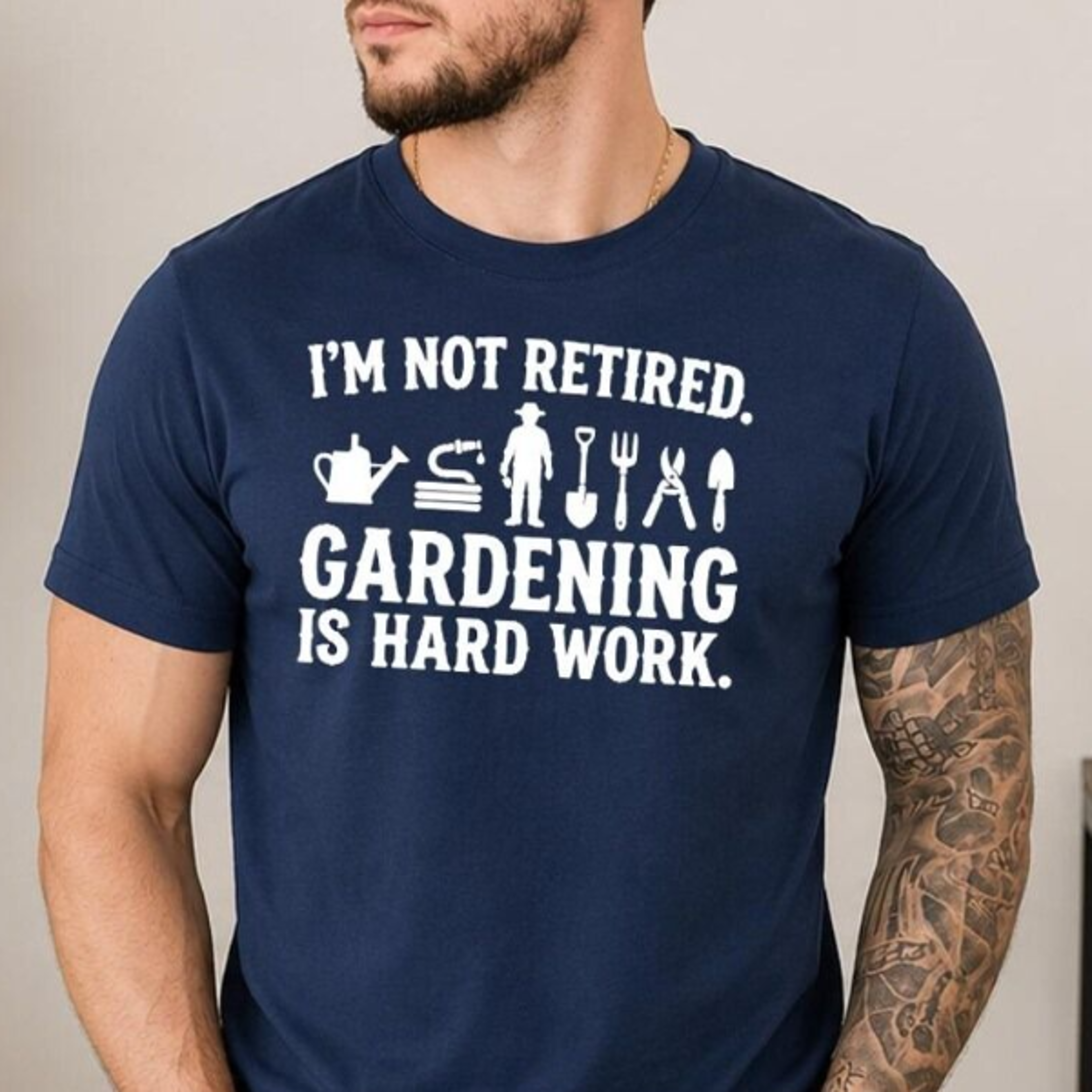 i'm not retired gardening is hard work t shirt, funny gardener tee, plant lover gift top, gardening humour shirt, allotm