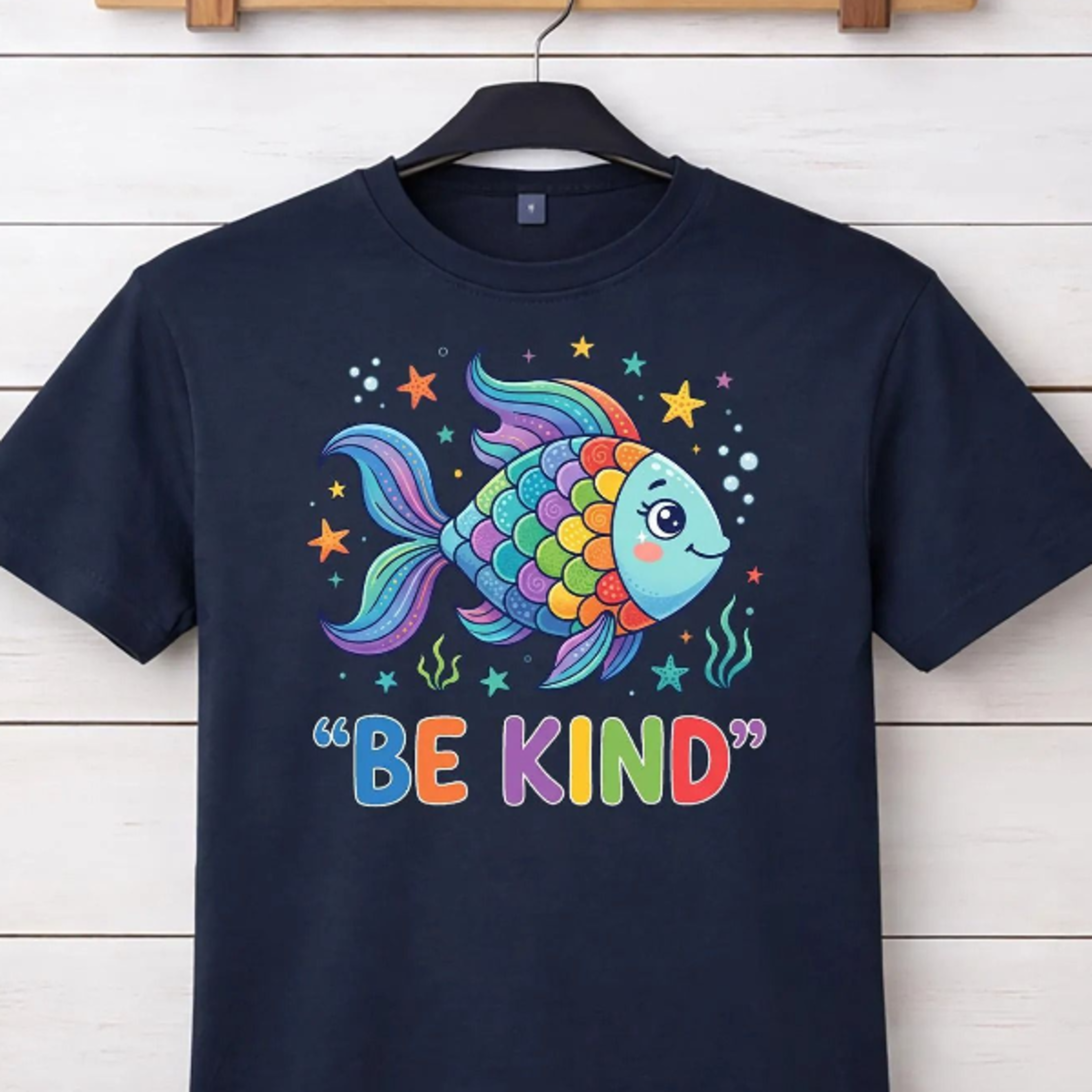 be kind shirt, rainbow fish graphic tee, teacher kindness shirt, positive quote top,inspirational kindness ocean lover t