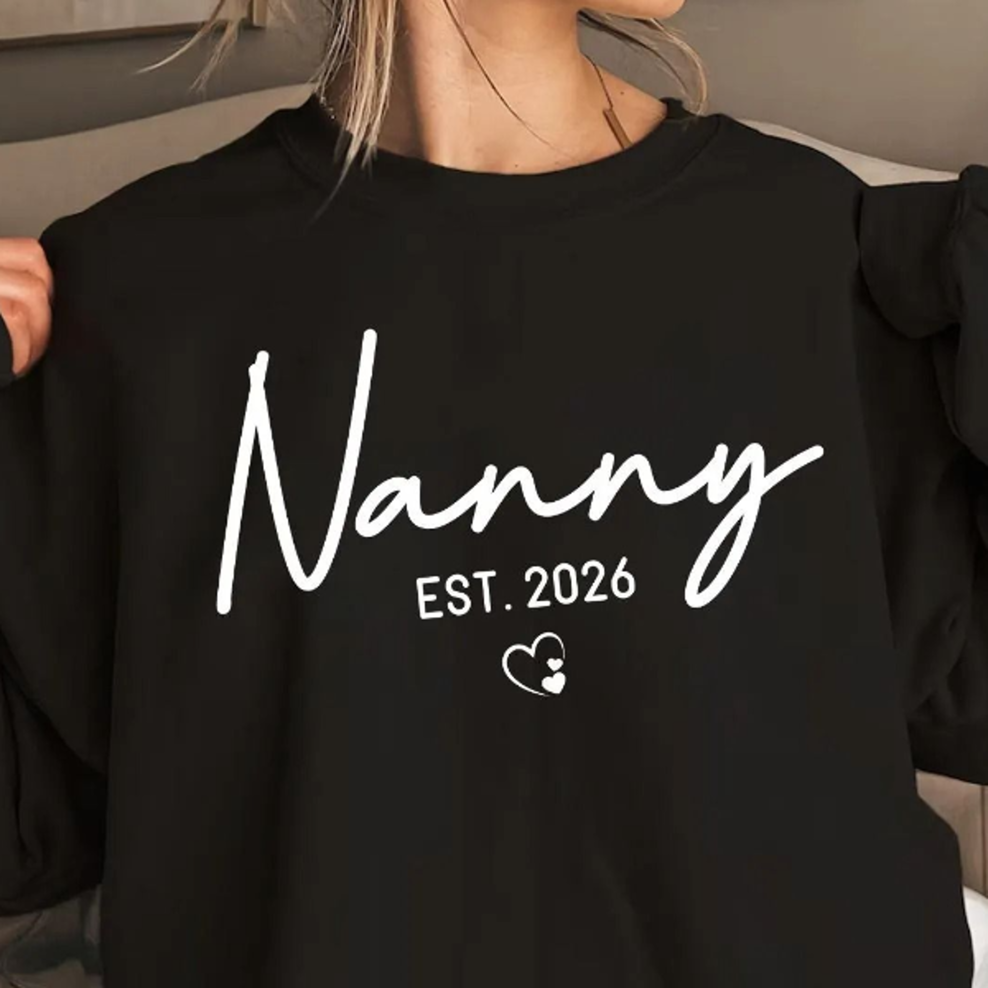 nanna sweater with names on sleeve, nanna established jumper, mothers day gift for nanny sweater, cust