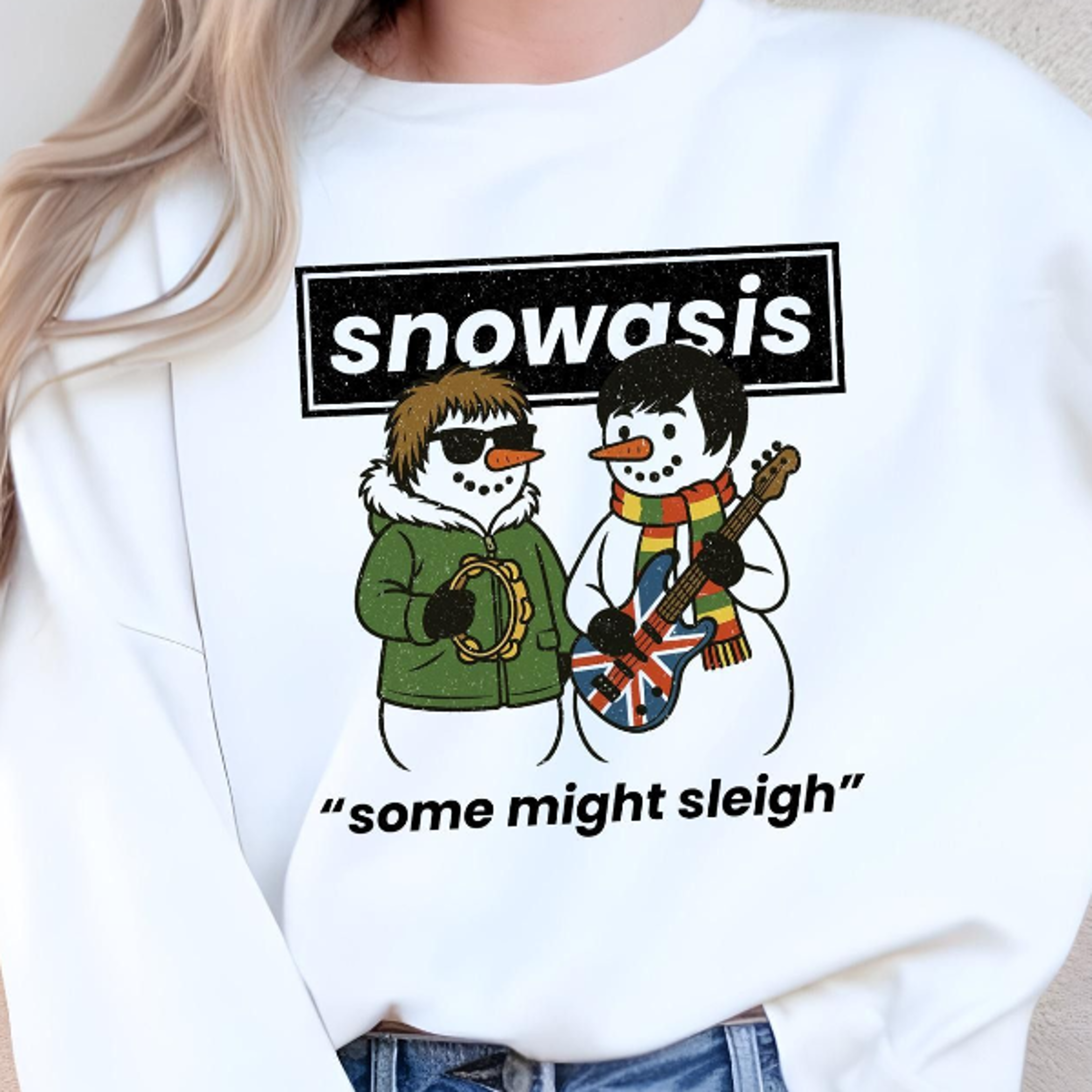 funny christmas music sweatshirt, retro festive jumper for music lover, holiday party gift, cool xmas crewneck for fans