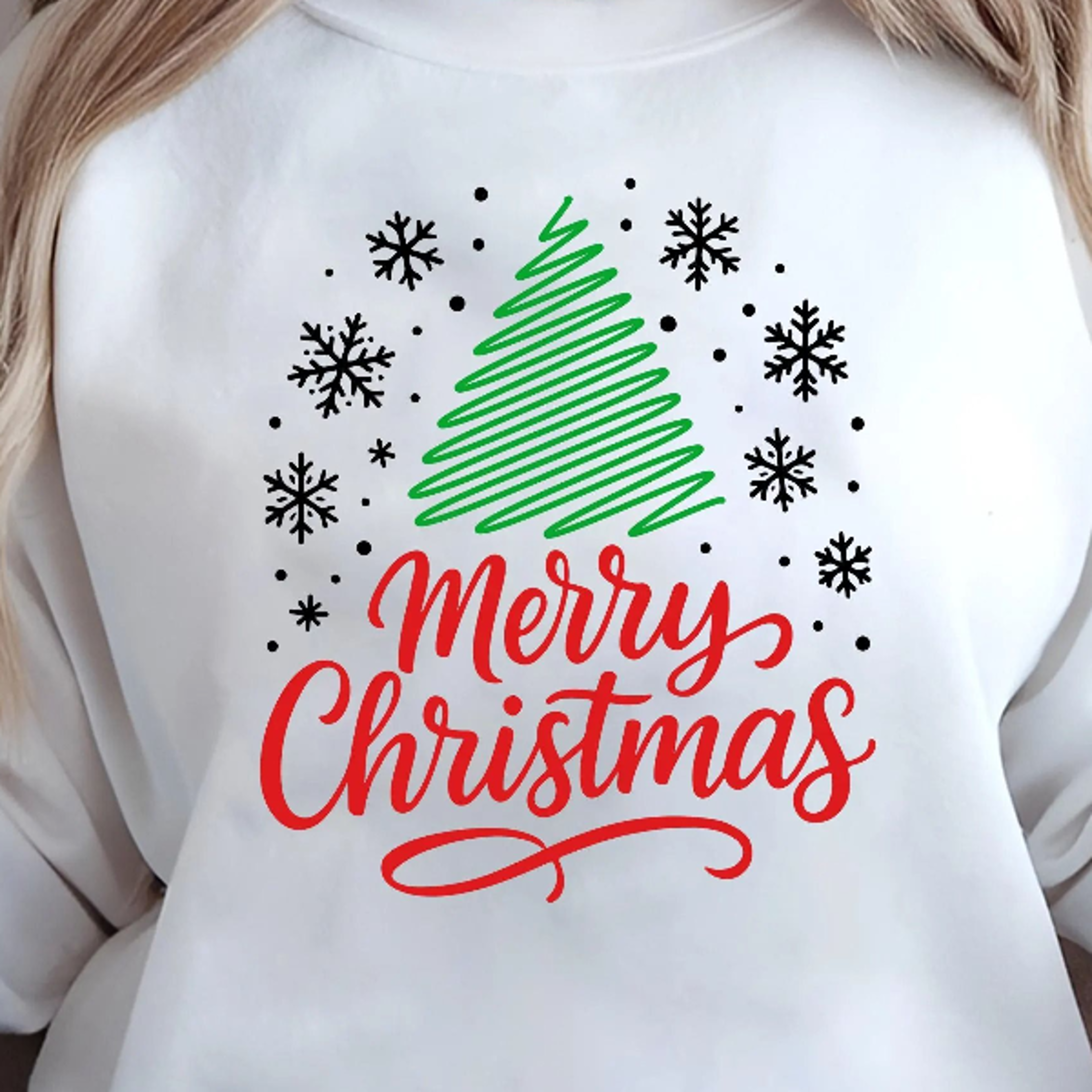 christmas tree sweatshirt, merry christmas jumper, womens christmas sweatshirt, cute holiday crewneck, cozy winter xmas