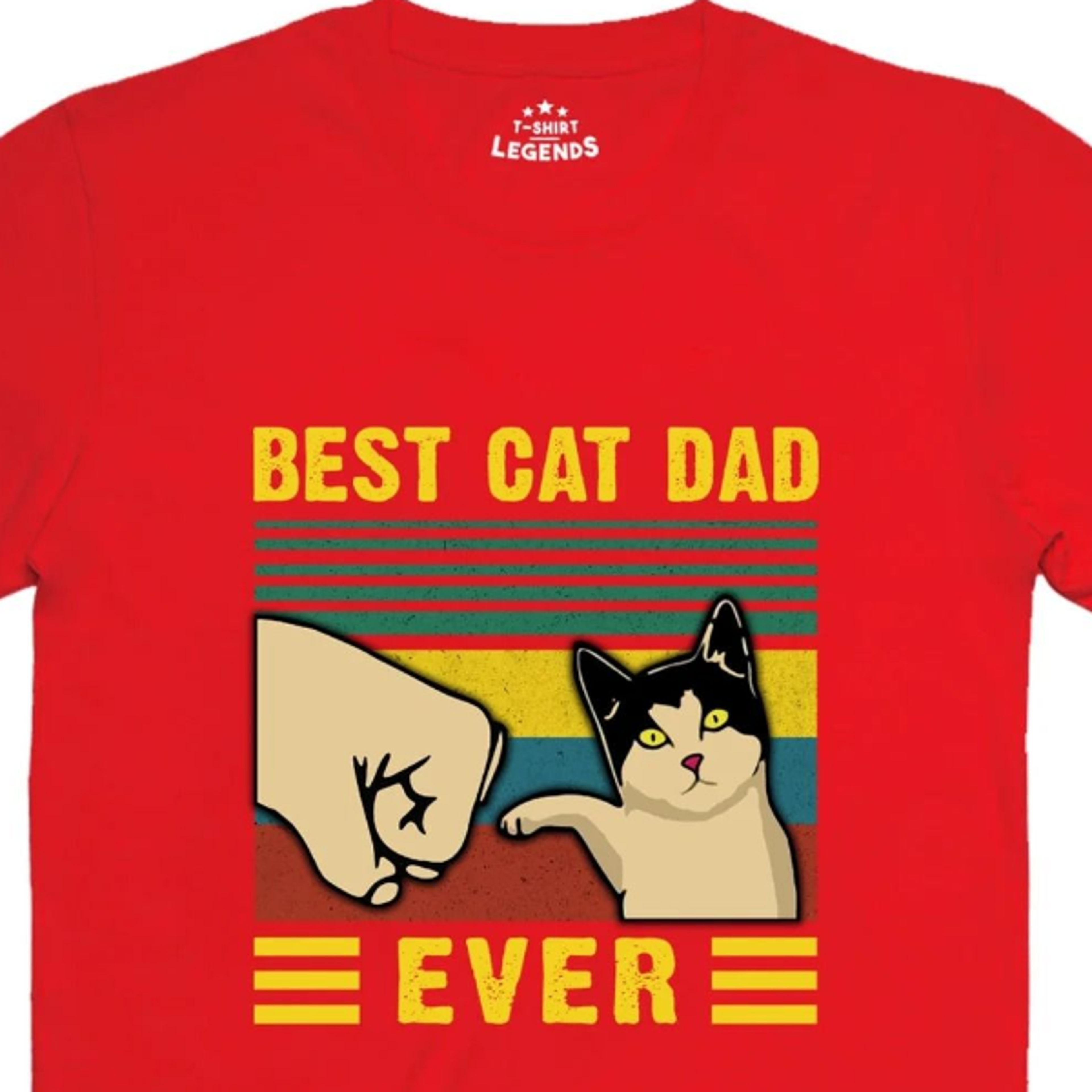 best cat dad fathers day funny mens t shirt regular fit gildan cotton tee