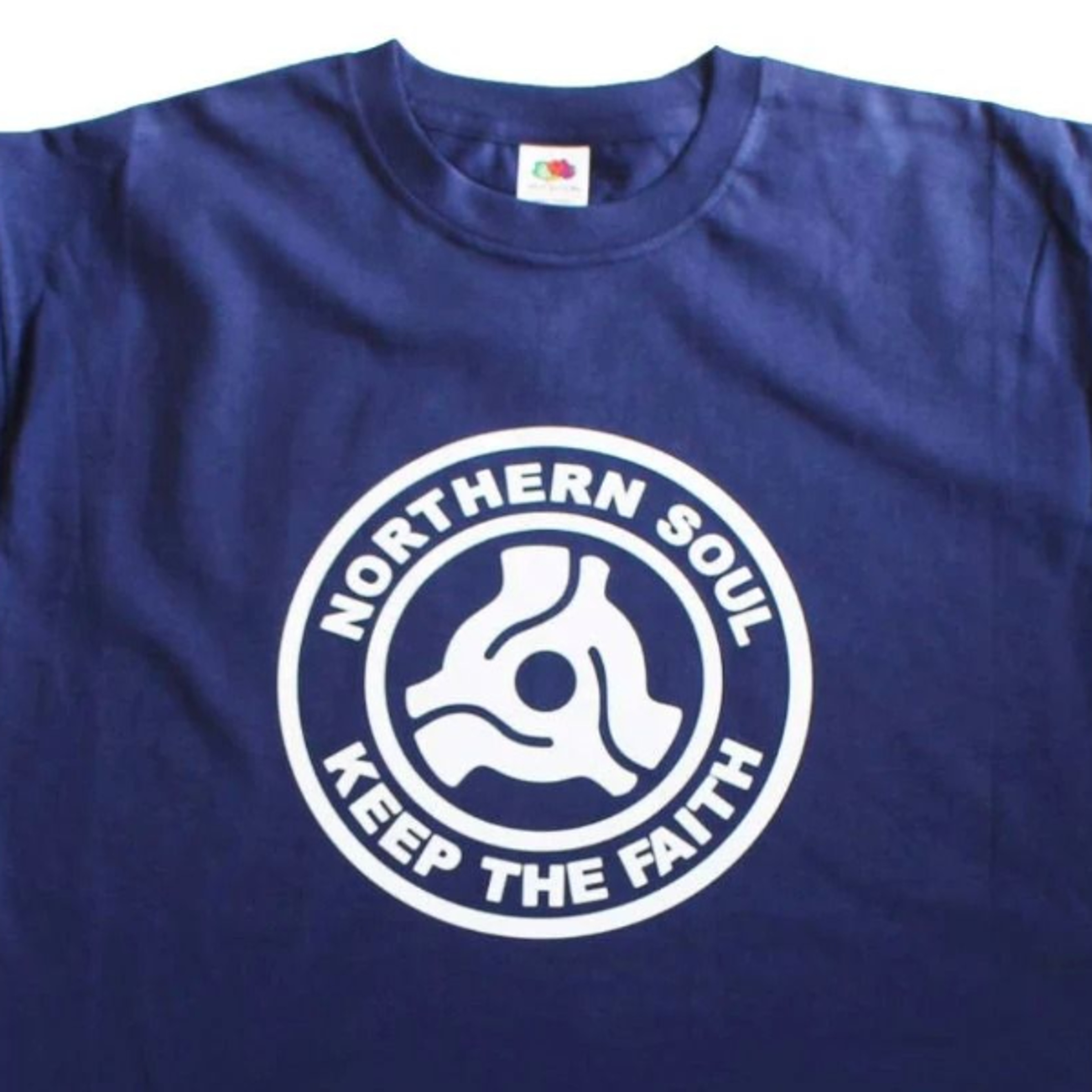 northern soul keep the faith mens loose fit record center tee shirt