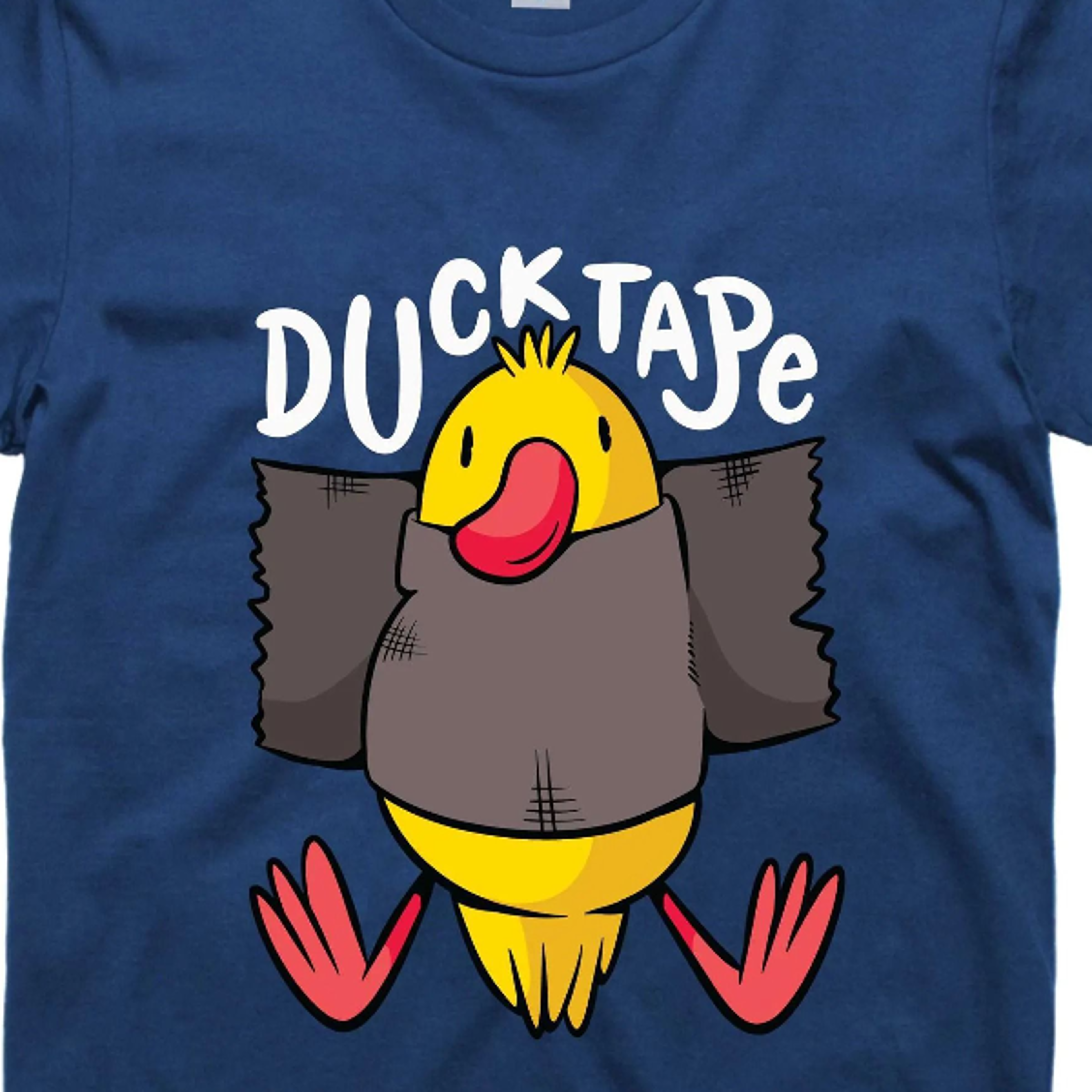 funny t shirt duck tape print regular fit 100% cotton tee