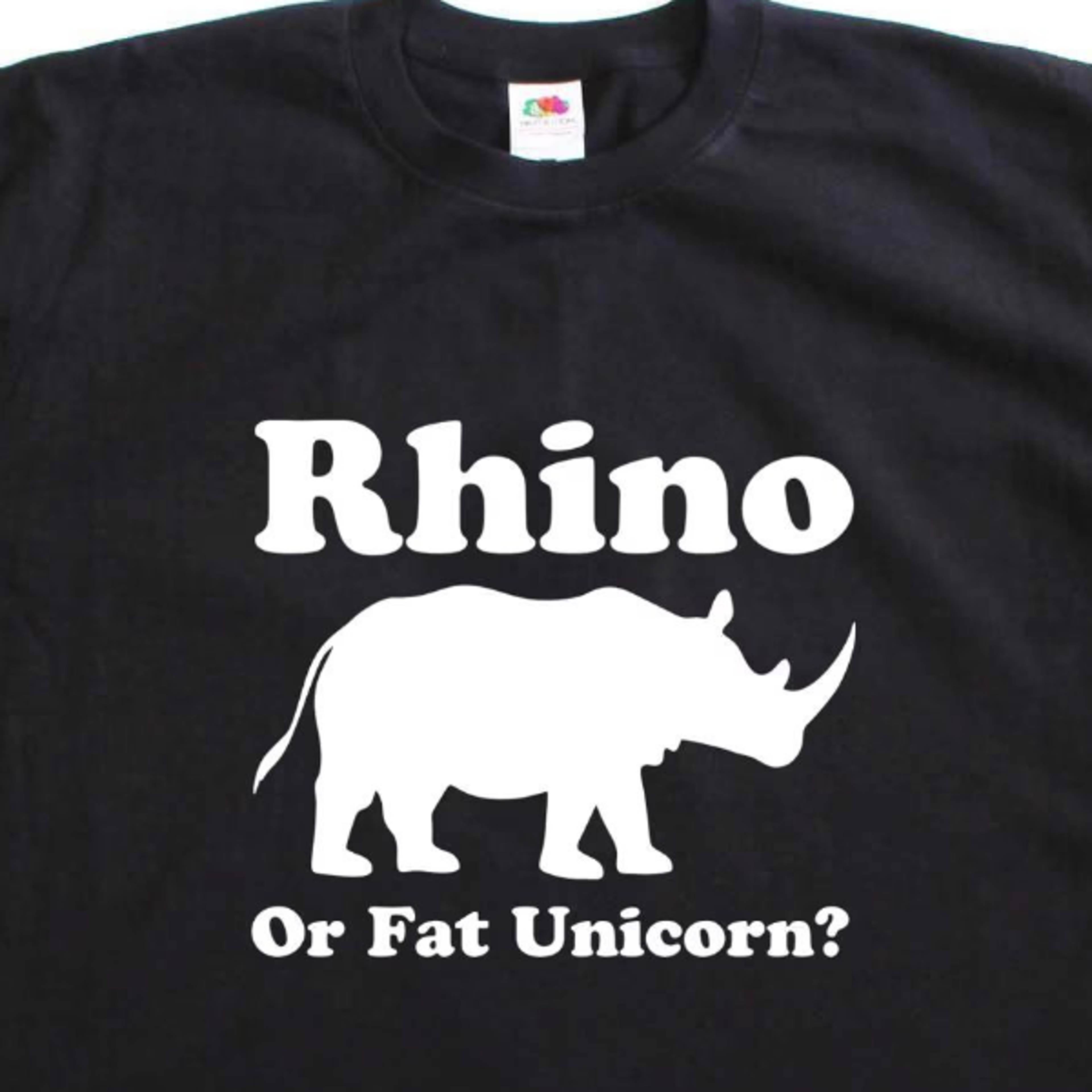 rhino or fat unicorn new mens unisex fit funny cotton t shirt