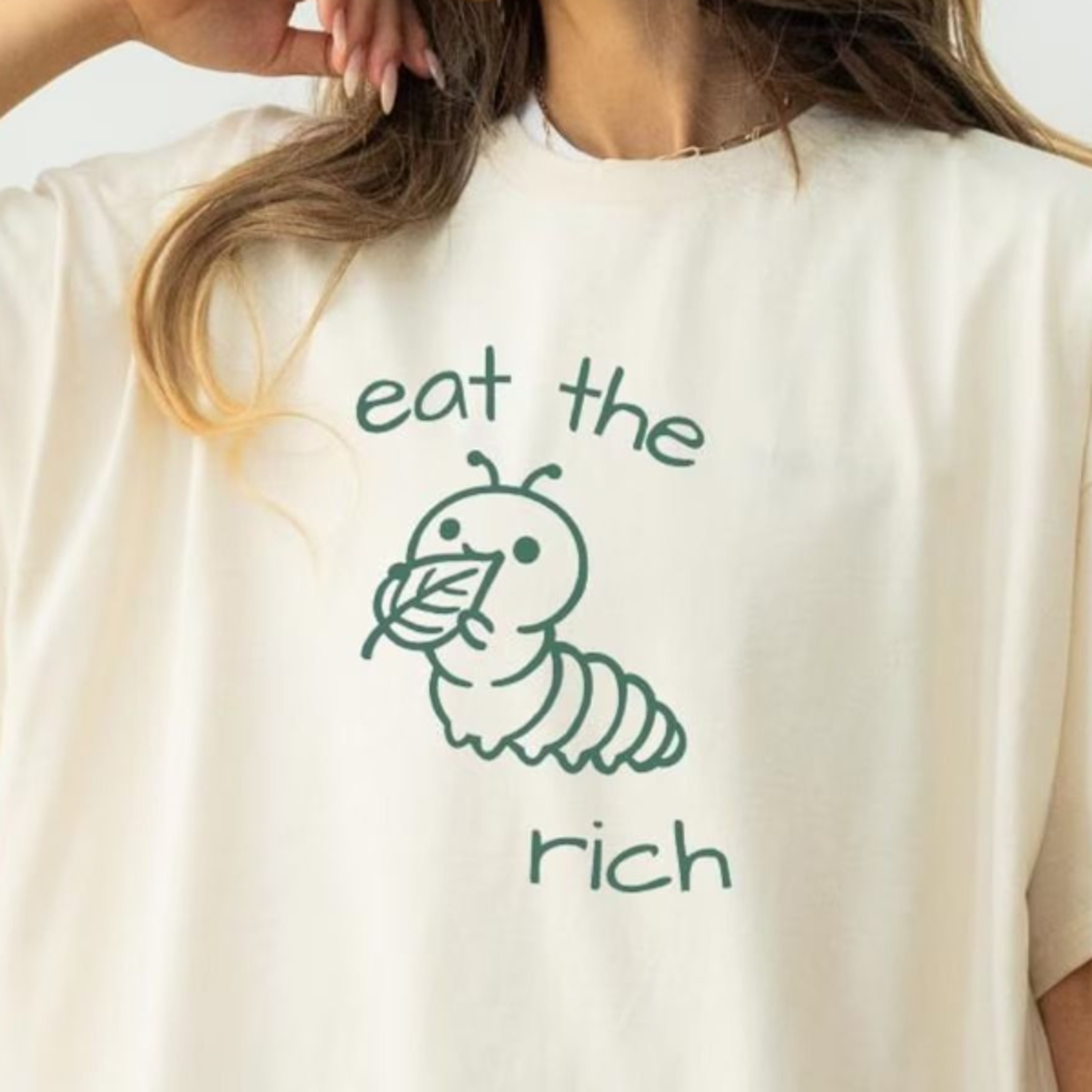 coquette eat the rich cute caterpillar retro feminist t-shirt feminism y2k unisex tshirt 90s equality female empowerment