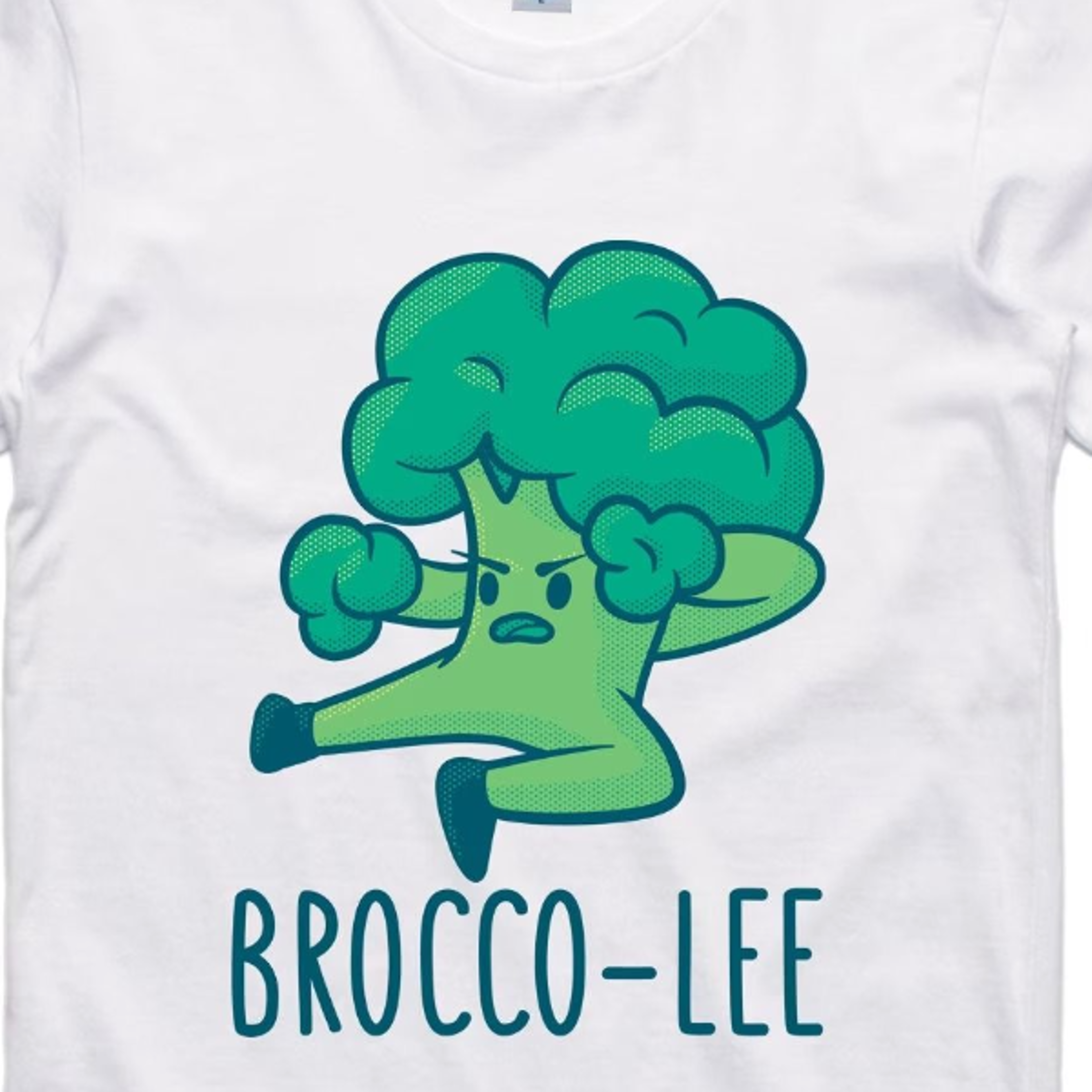 vegan vegetarian funny t shirt broccoli print regular fit 100% cotton tee