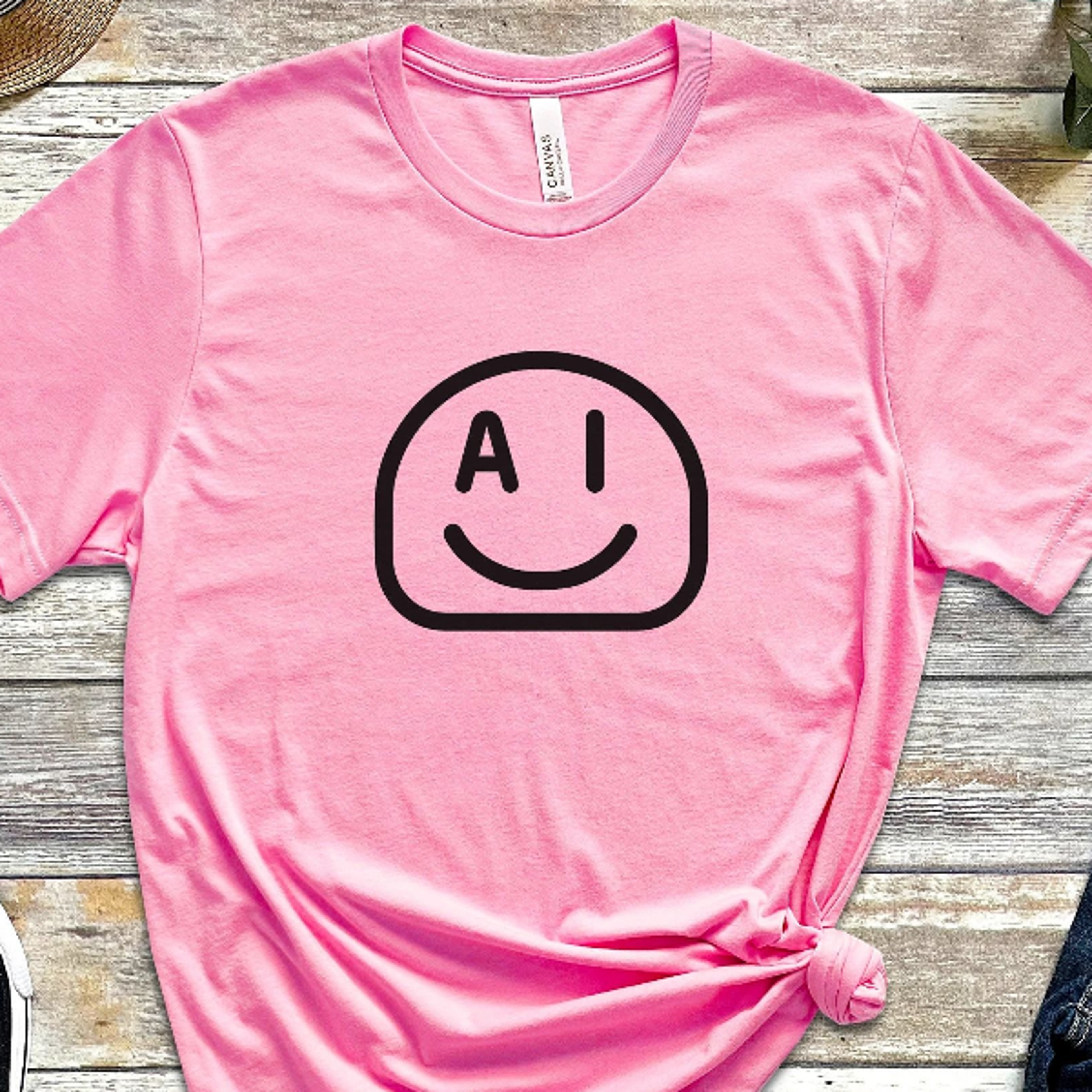 ai smiley face t-shirt happy graphic tee