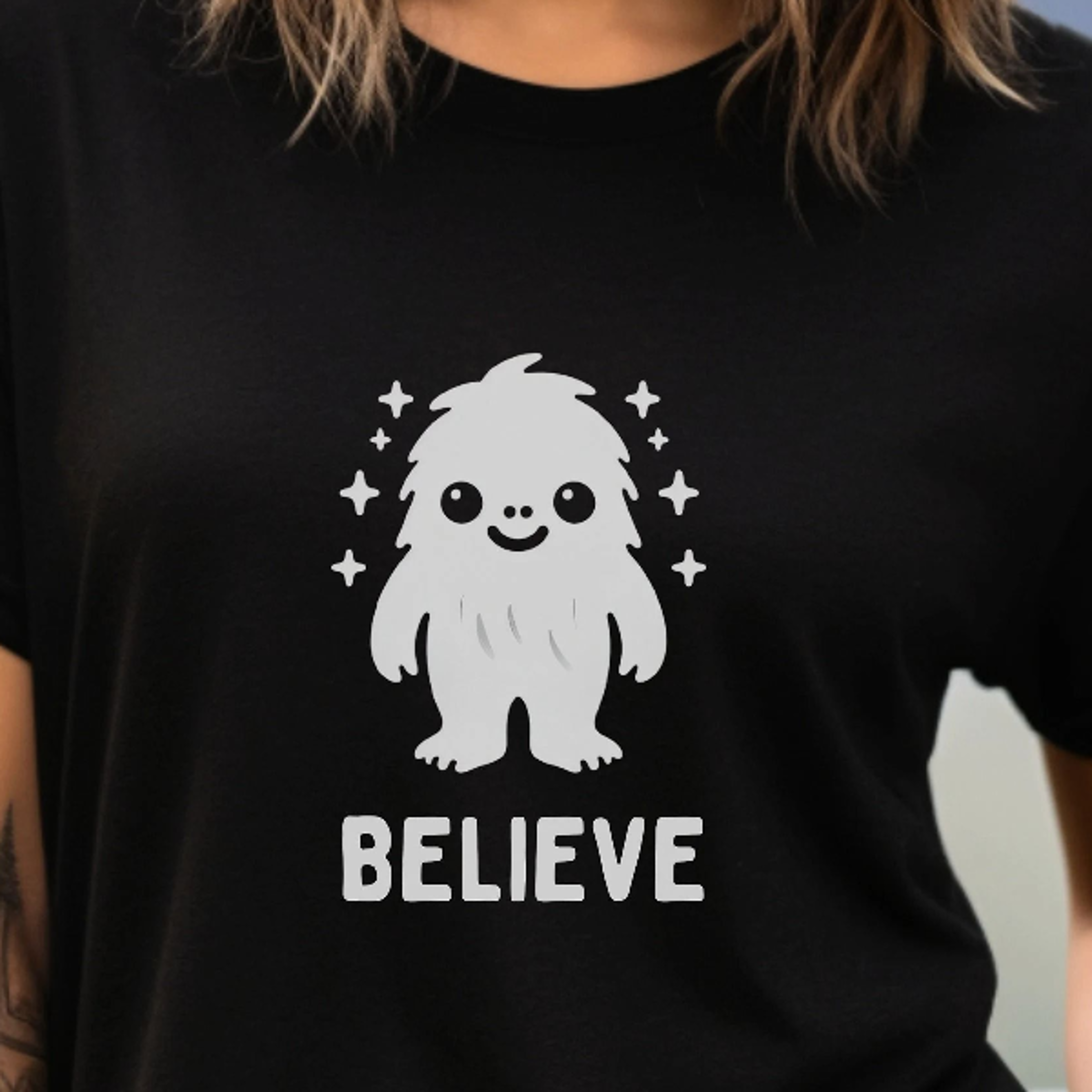 bigfoot "believe" t-shirt bigfoot inspired t-shirt yetti lovers gift sasquatch shirt bigfoot shirt for women bigfoot shi
