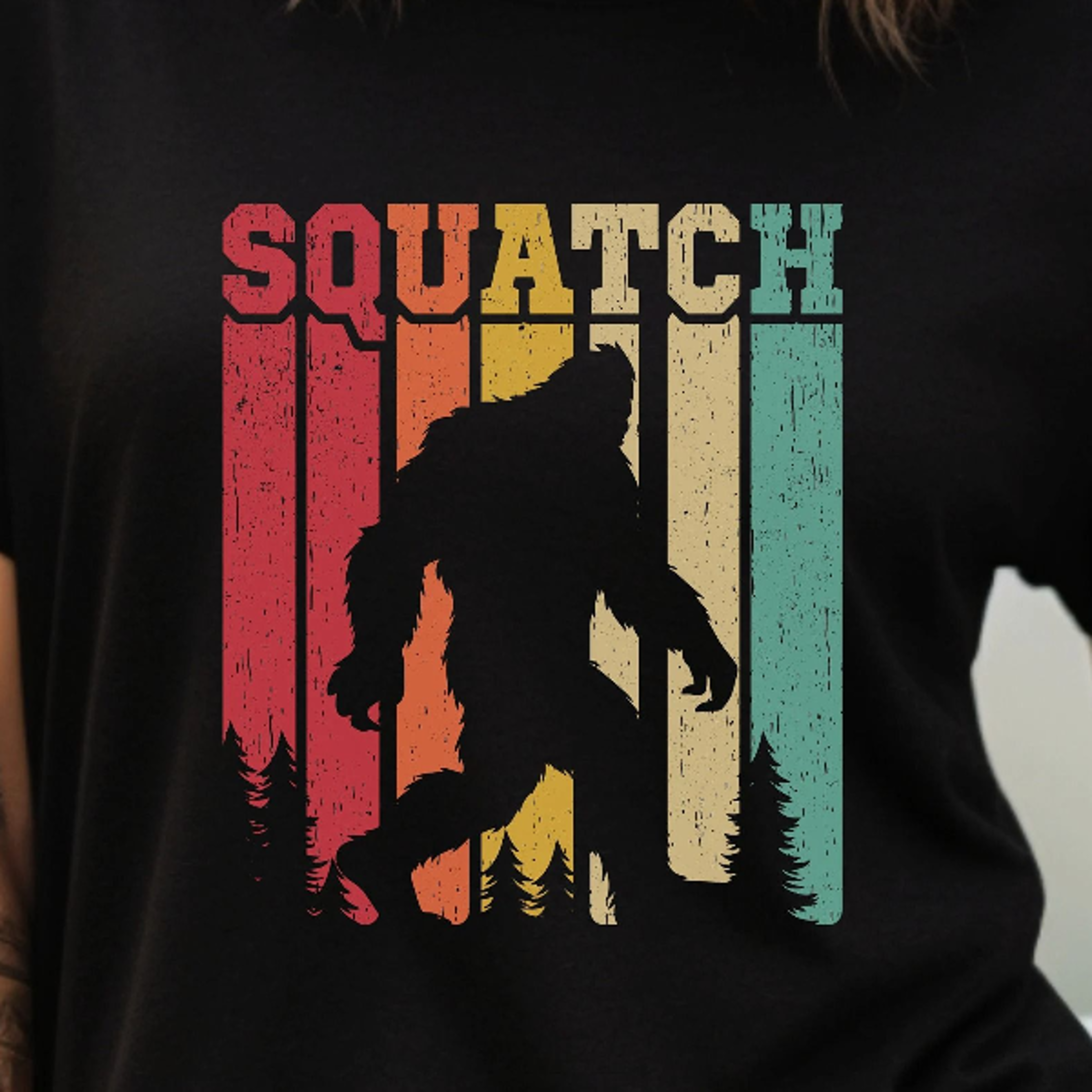 bigfoot "squatch" shirt sasquatch shirt funny bigfoot shirt unique t-shirt bigfoot retro bigfoot shirt retro sasquatch s