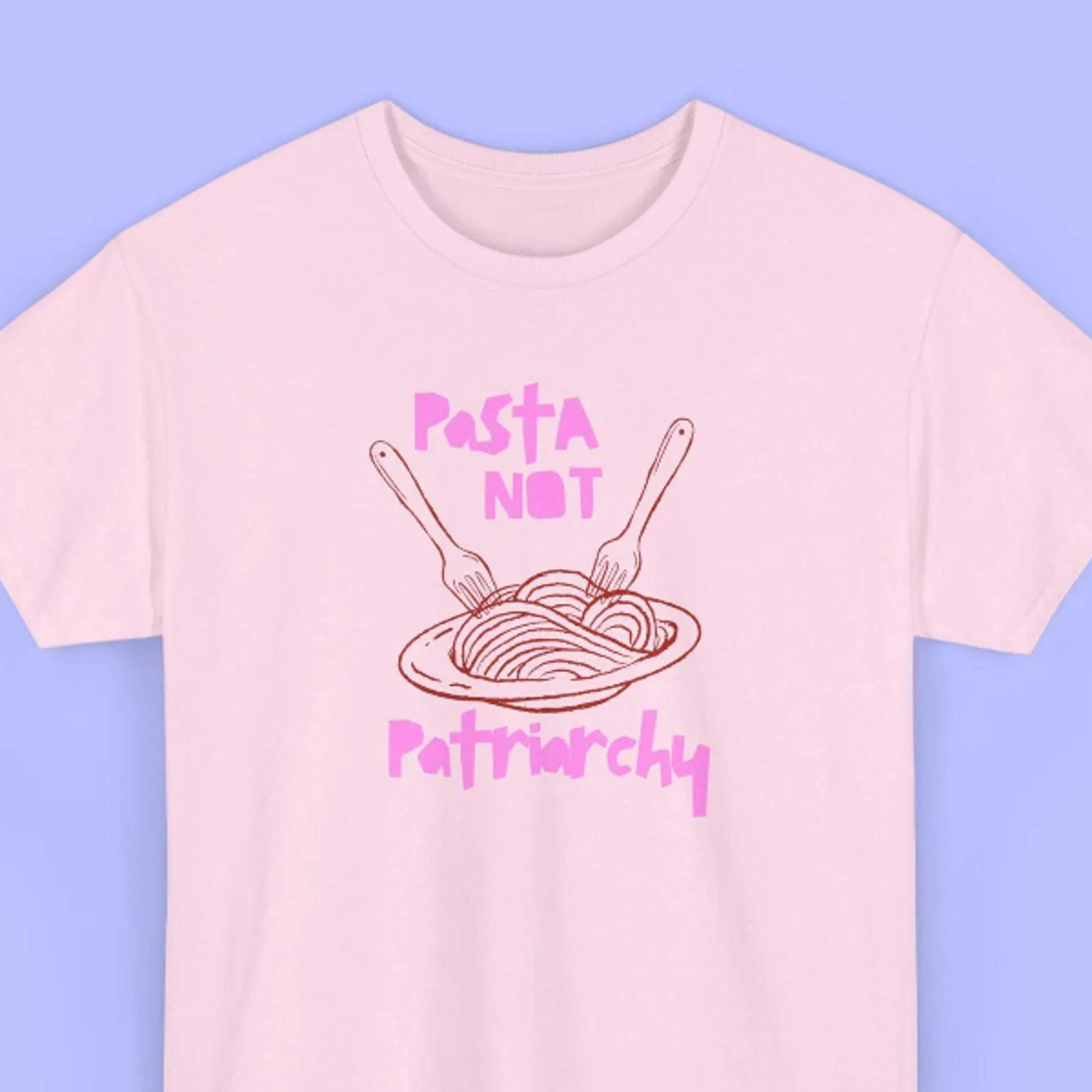 pasta not patriarchy noddle retro shirt feminist gift feminism cheese italian y2k pride vintage equality femal