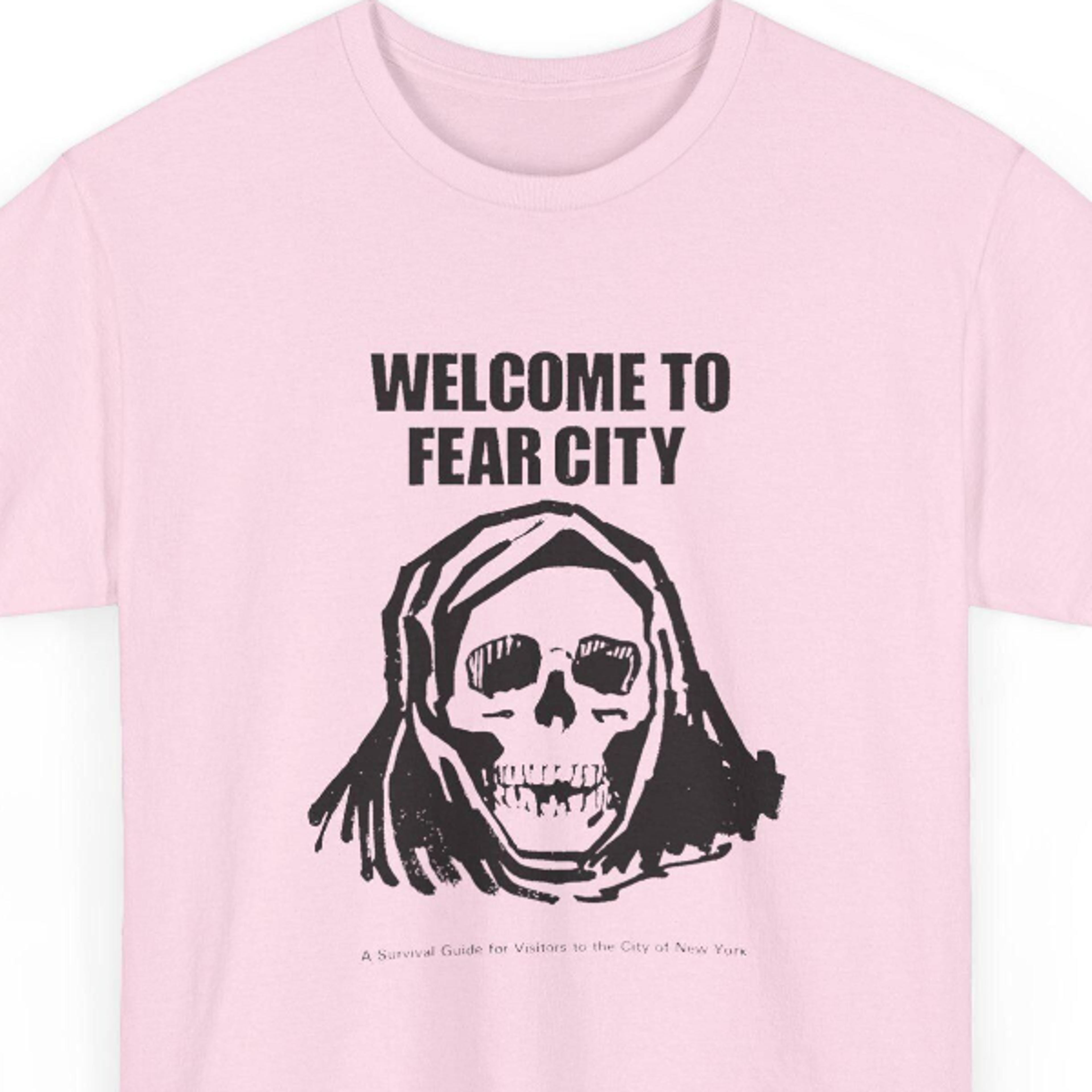 welcome to fear city 1975 new york pamphlet skull tshirt