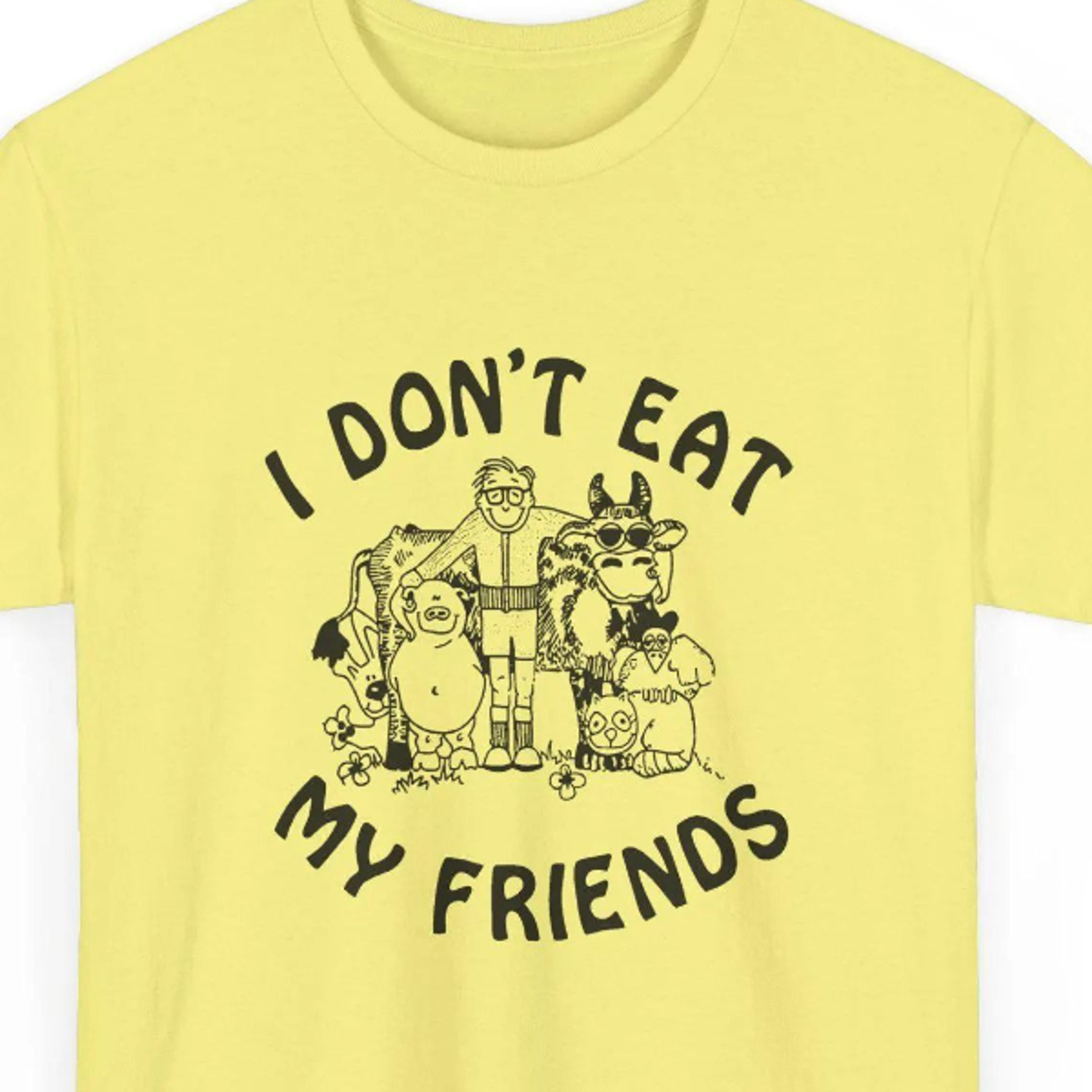 i don't eat my friends vegan vegetarian vintage graphic tshirt