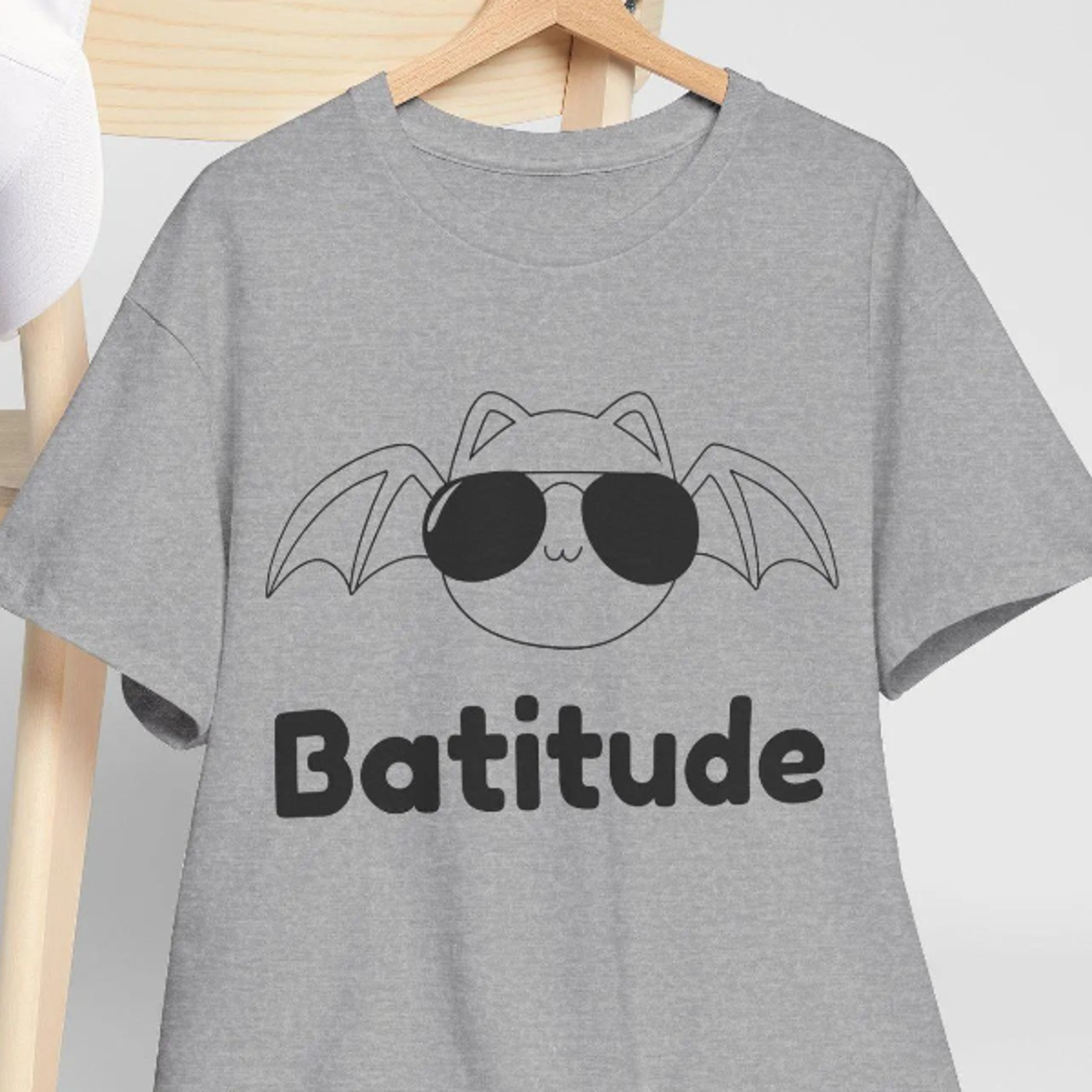 batitude halloween shirt, ghost pun top