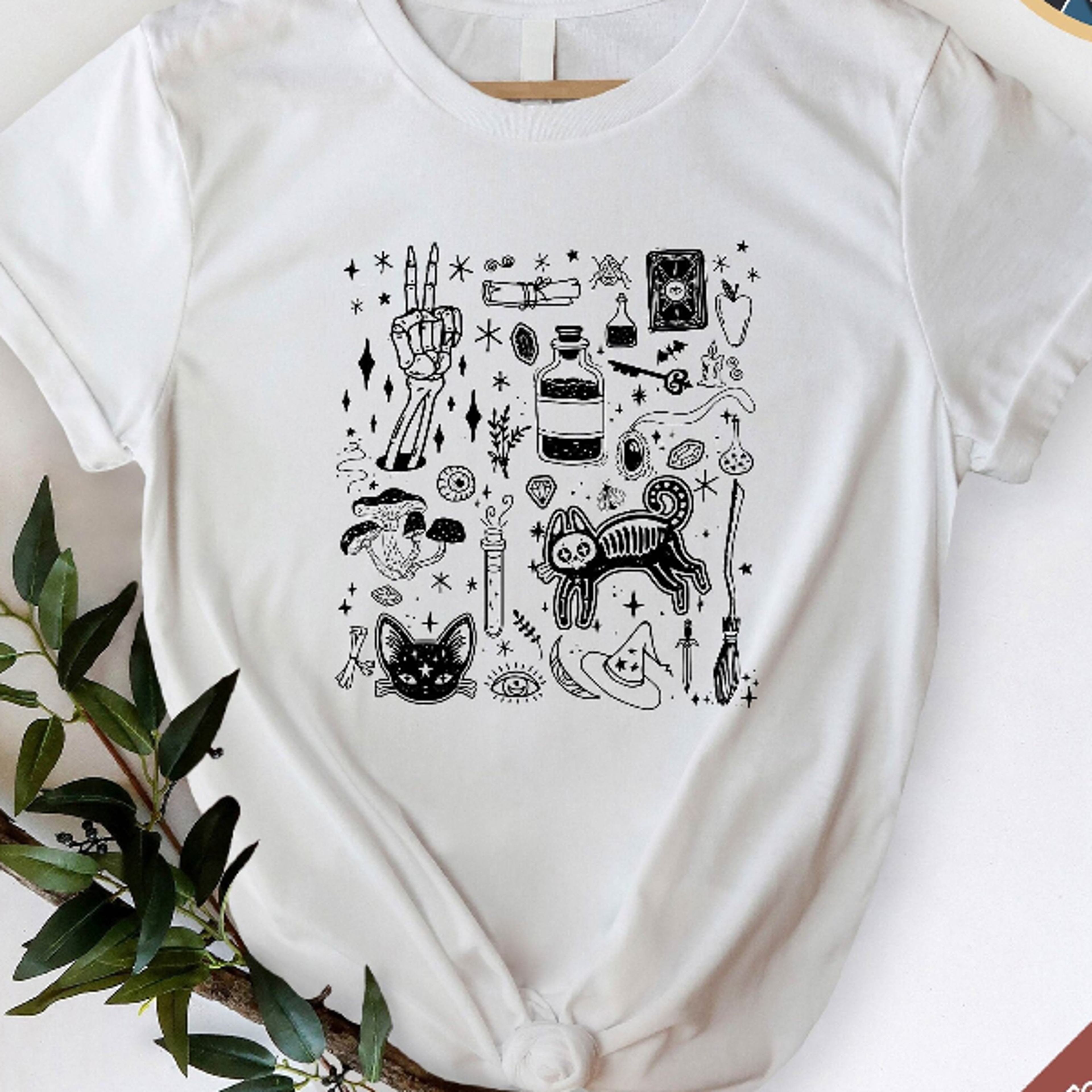 halloween witch shirt esoteric little things graphic tee spooky mystic fall t-shirt
