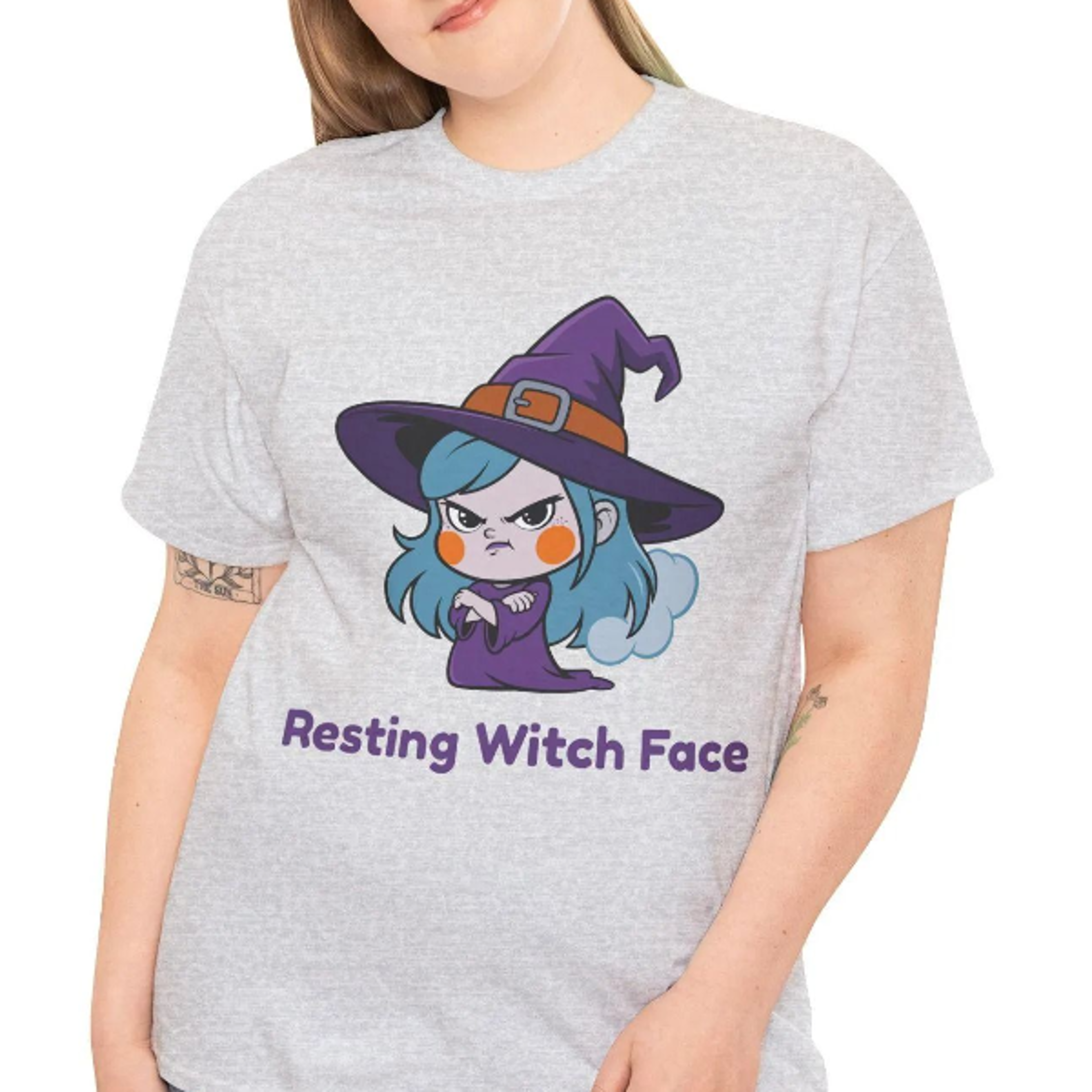 resting witch face shirt, funny halloween pun top