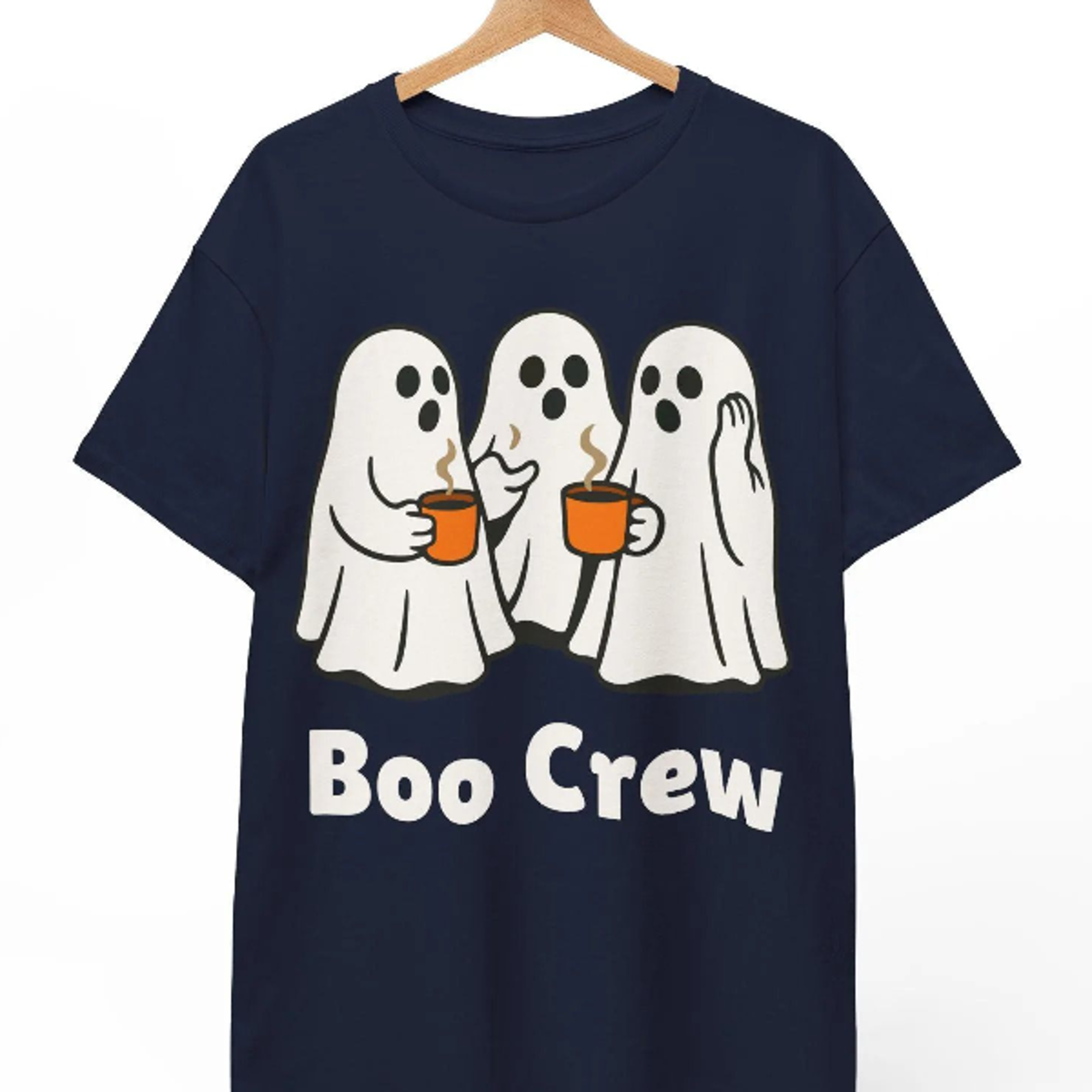 boo crew ghost t-shirt, halloween pun top