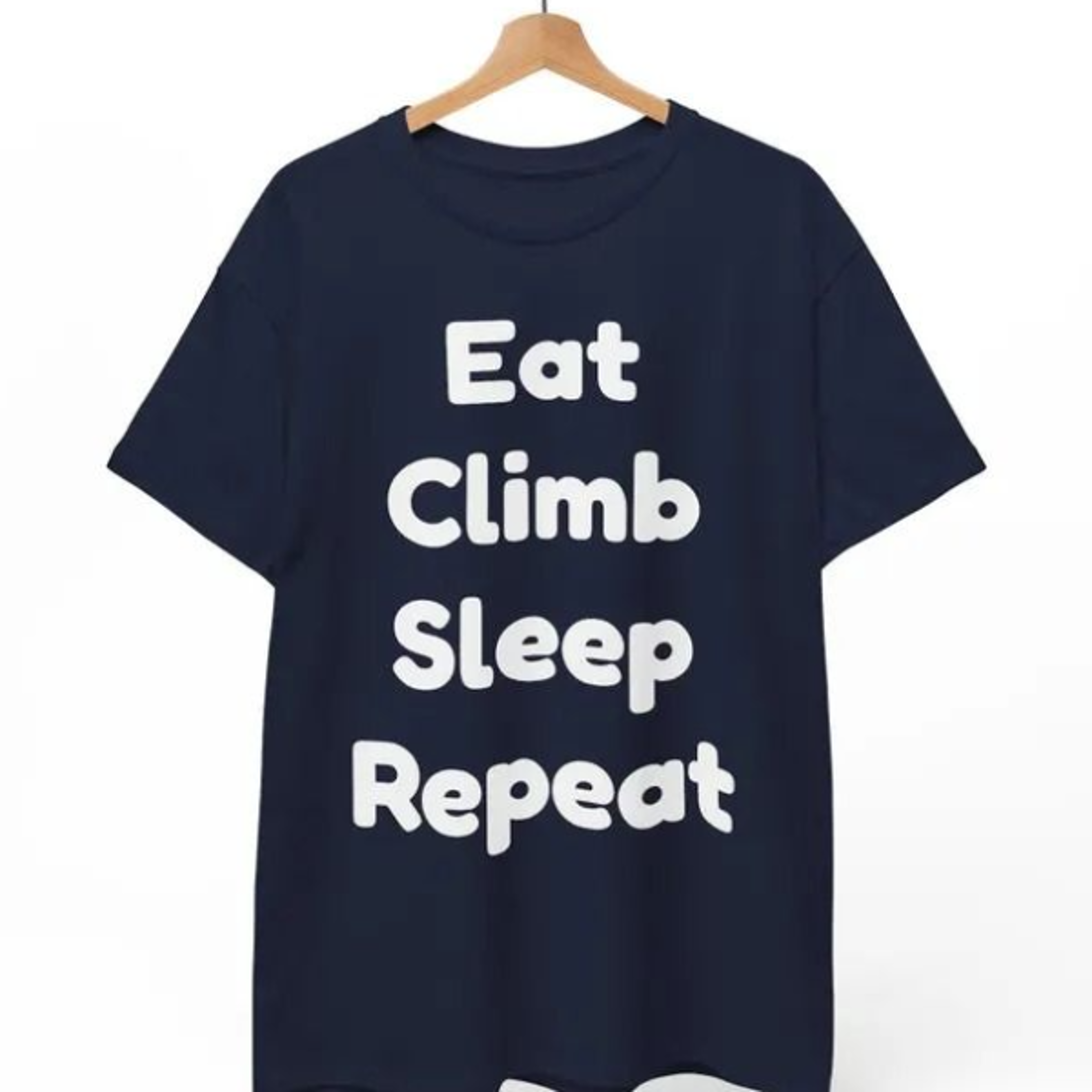 eat climb sleep repeat shirt - funny climber gift for rock wall junkies & mountain fans