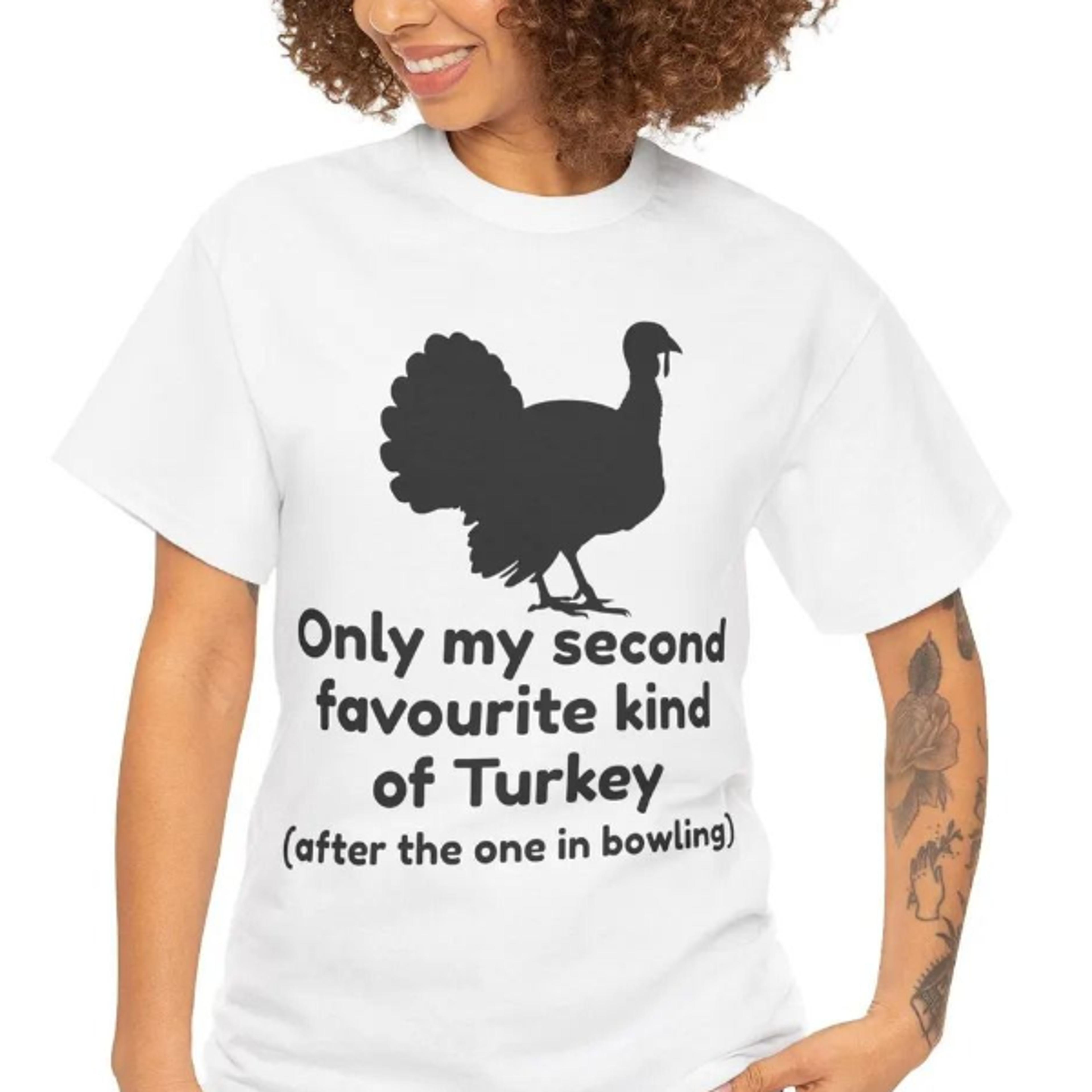 funny bowling turkey pun t-shirt, bowling player gift