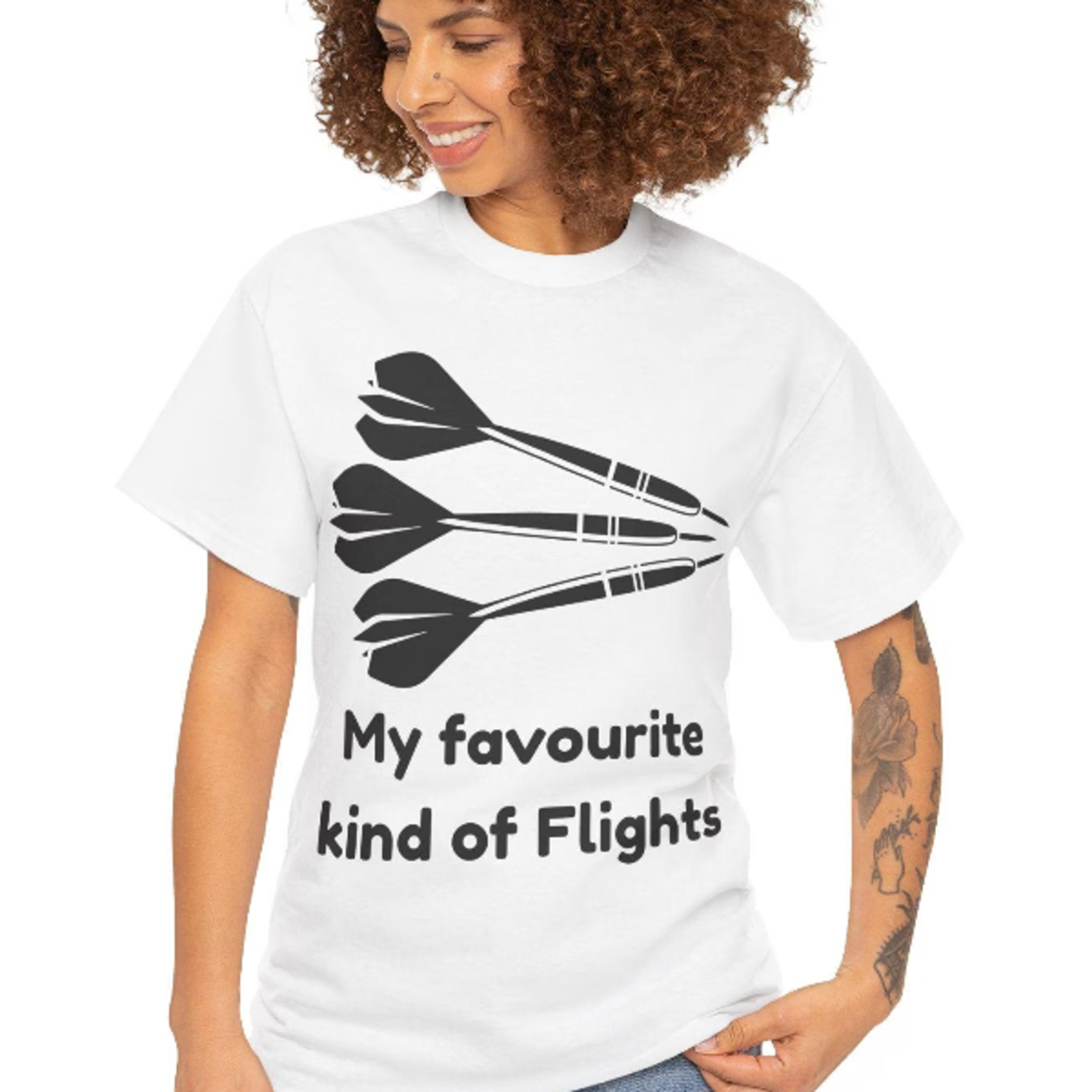 funny darts t-shirt, right on cue, dart match top
