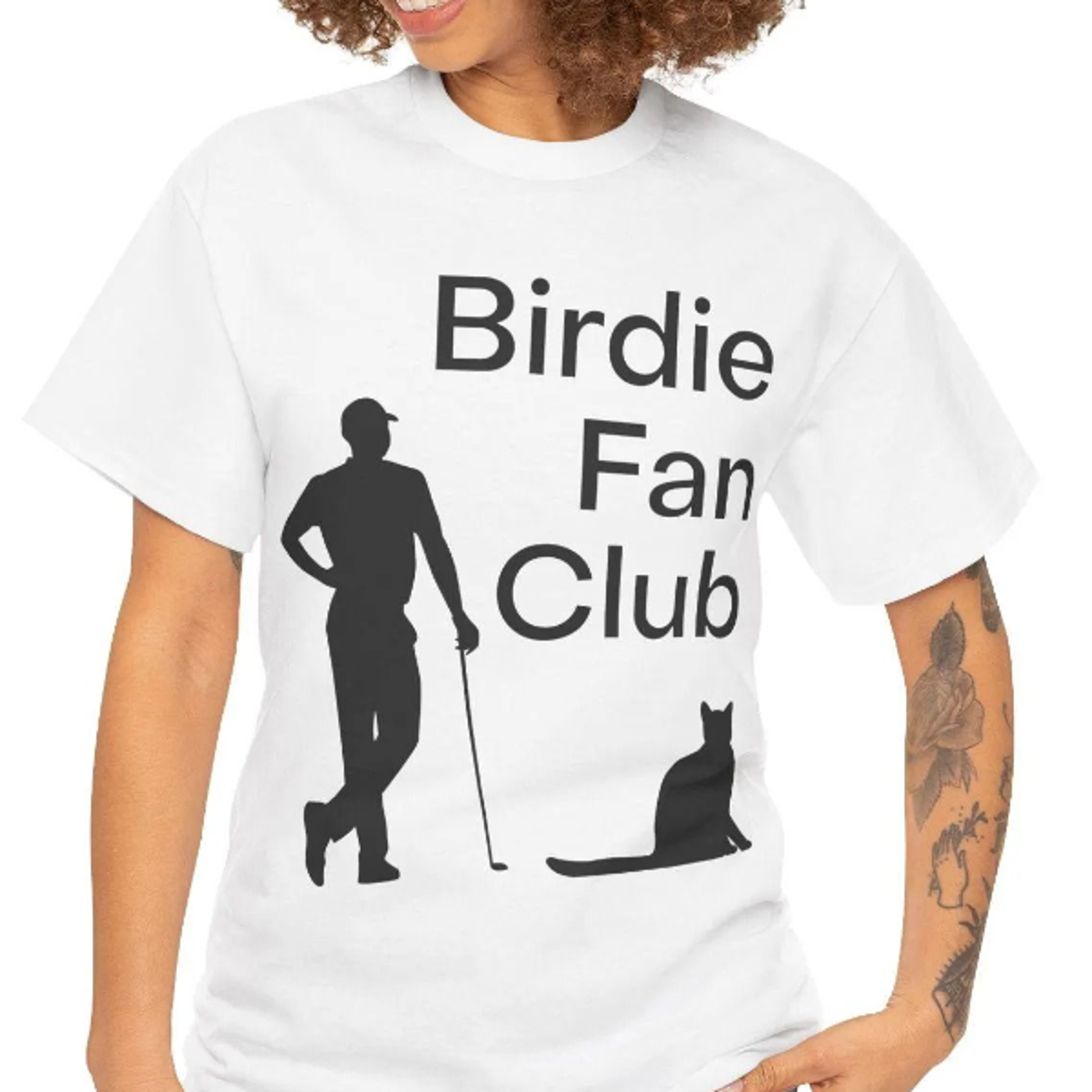 funny golf t-shirt, birdie fan club tee, gift for cat golfers