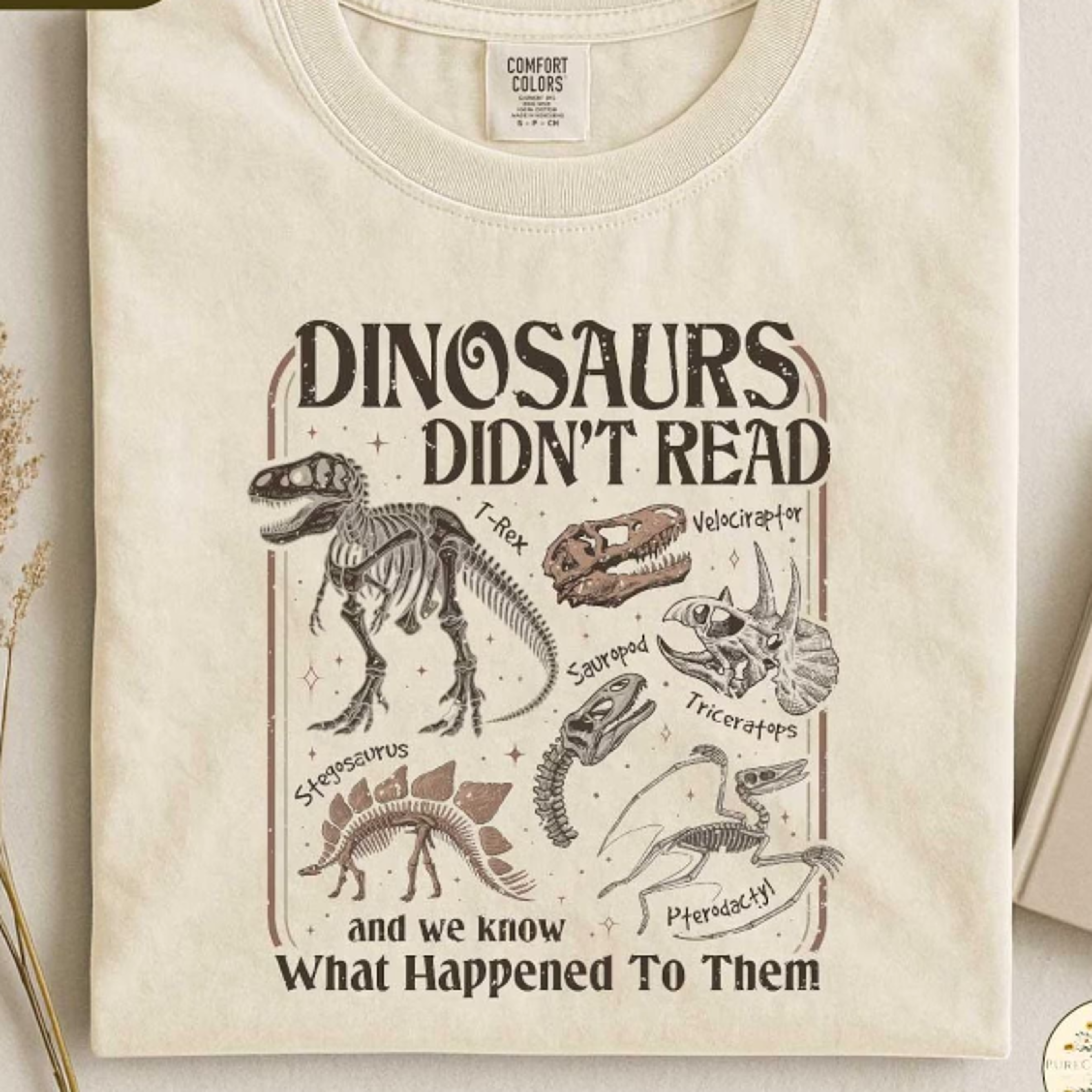dinosaurs didn't read shirt, funny dino teacher tee, book lover t-shirt, librarian literacy gift