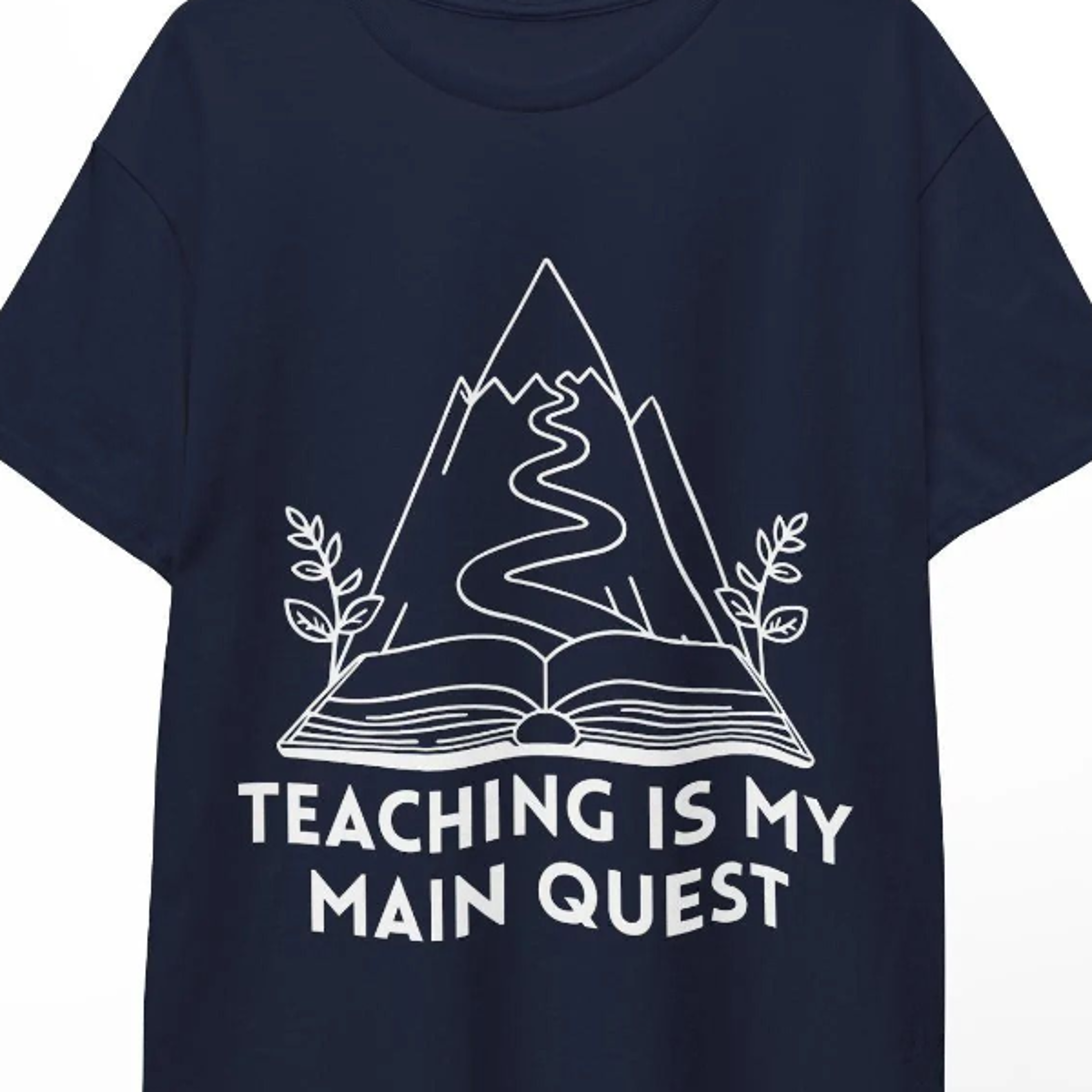 funny gamer teacher t-shirt, teaching is my main quest