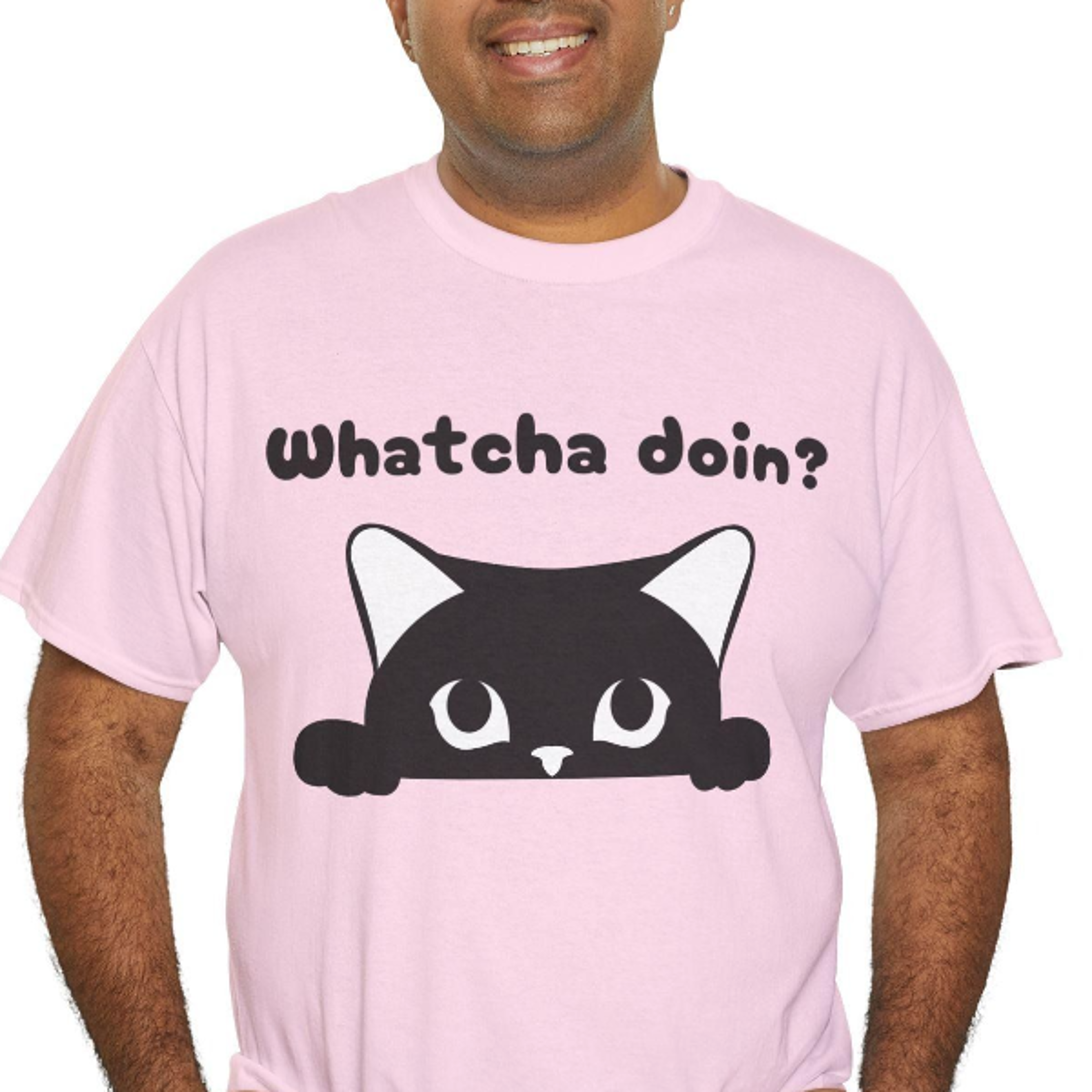 funny cat t-shirt, whatcha doin, gift for cat lover