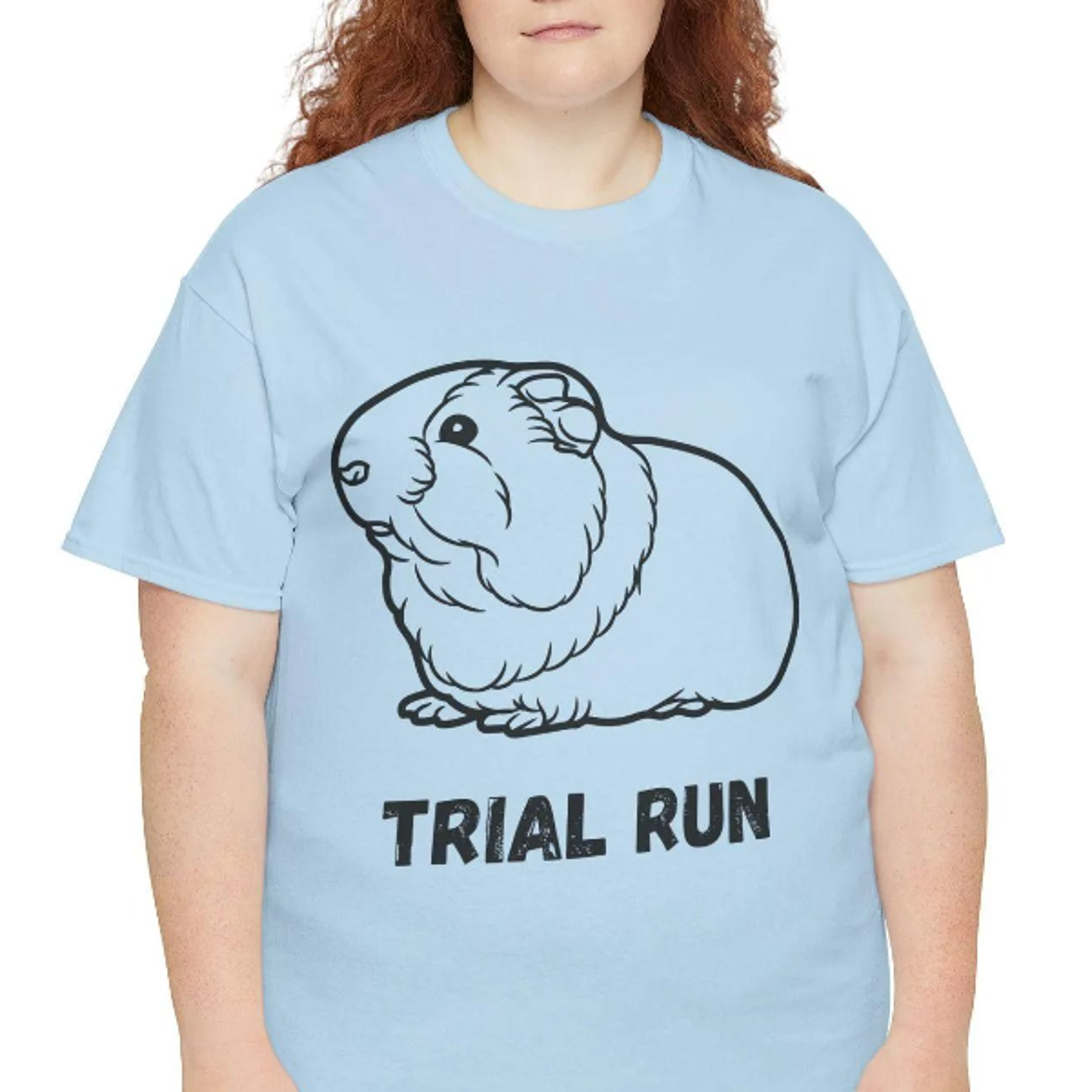funny guinea pig t-shirt, "trial run" design