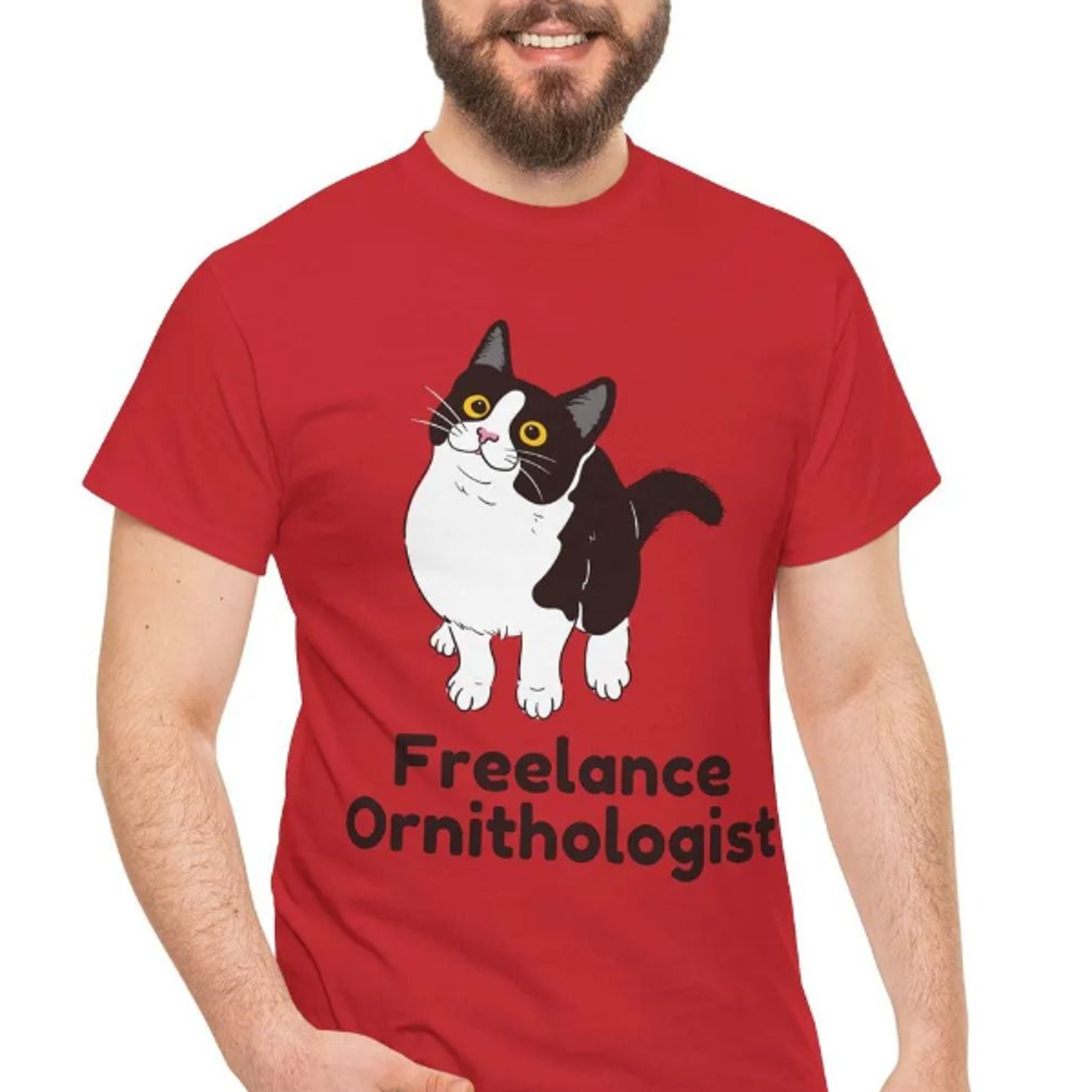 funny cat lover t-shirt, freelance ornithologist cat mom shirt