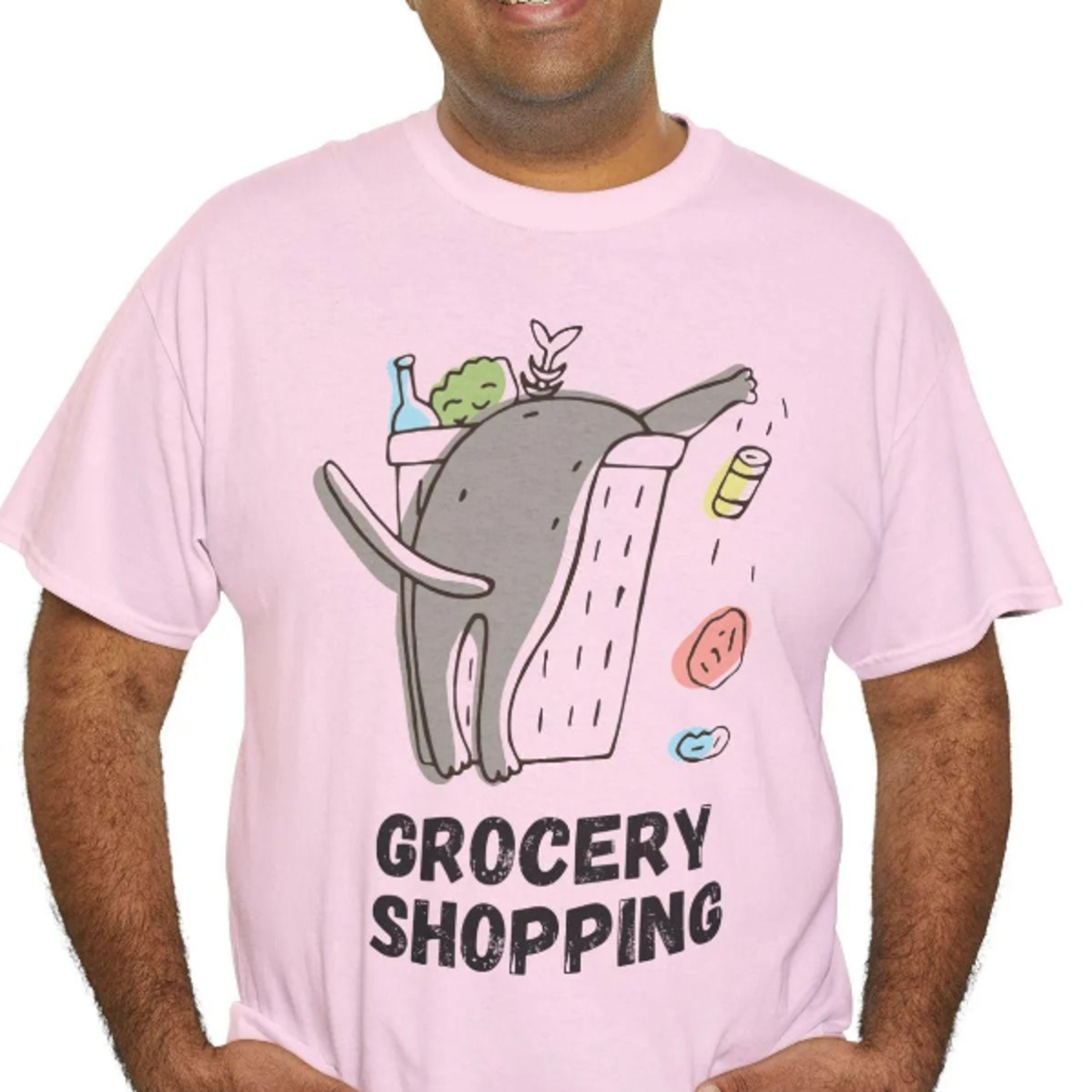funny dog lover t-shirt, grocery shopping graphic tee