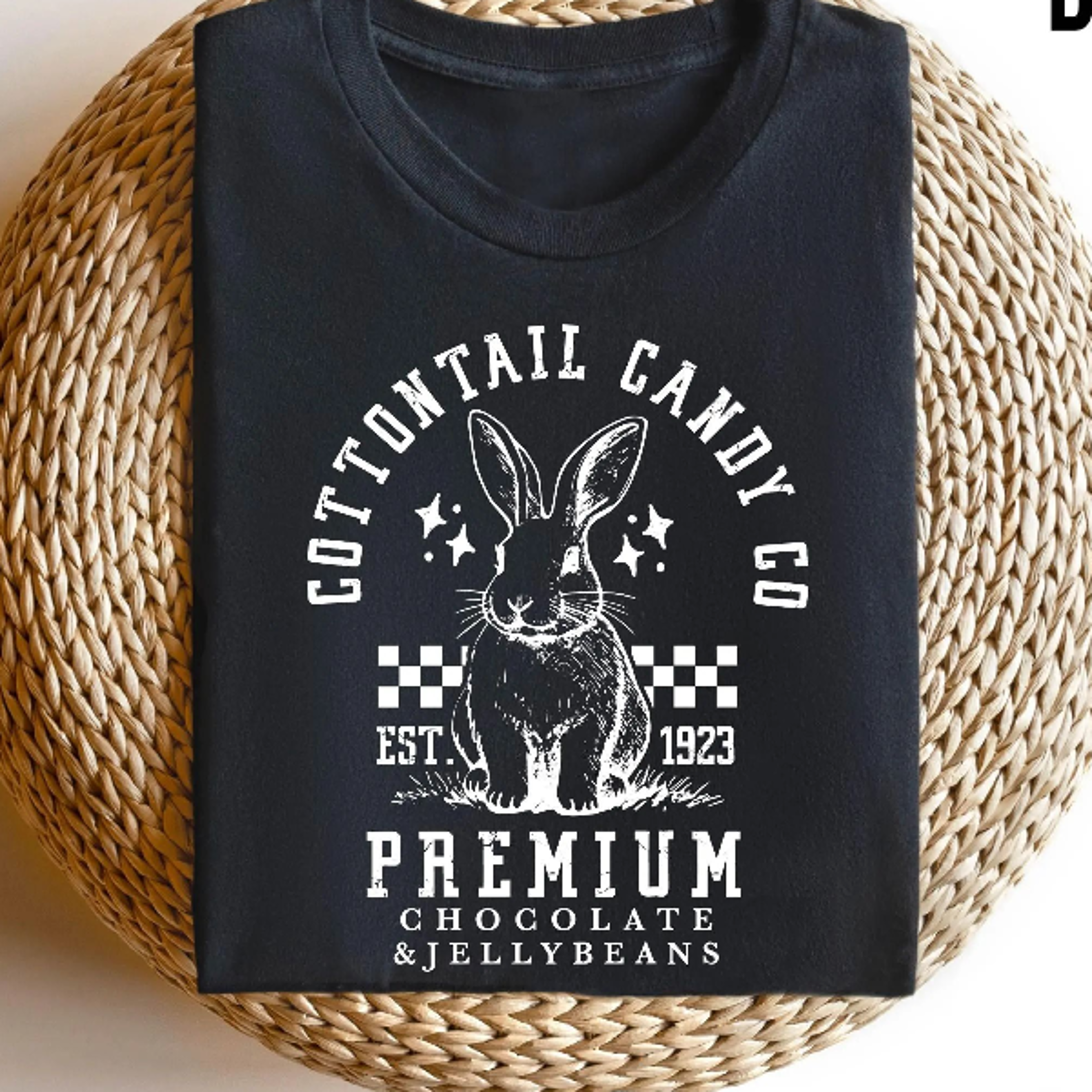 cottontail candy co bunny shirt easter rabbit lover tee, cute spring graphic t-shirt