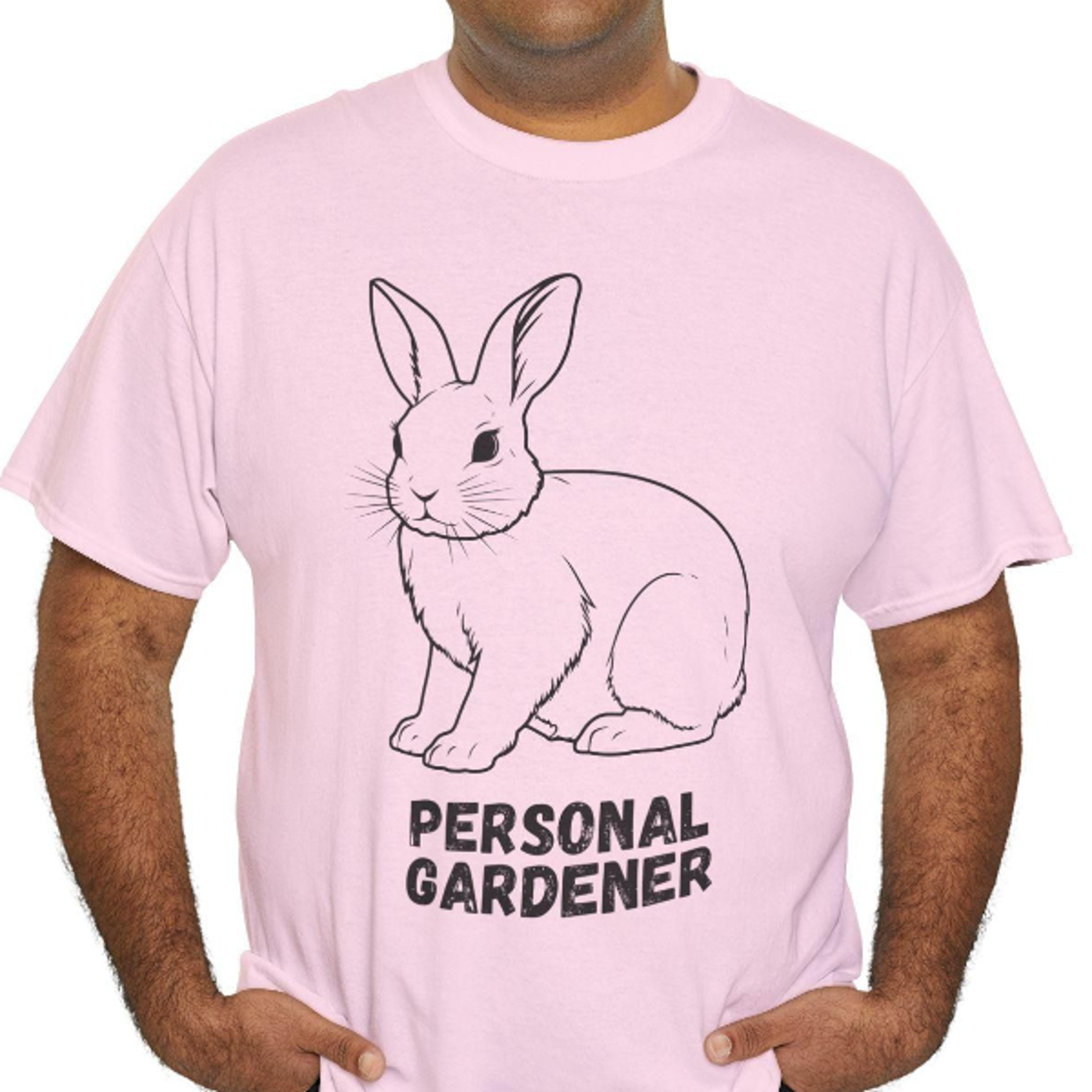 funny bunny lover t-shirt, sarcastic rabbit, personal gardener