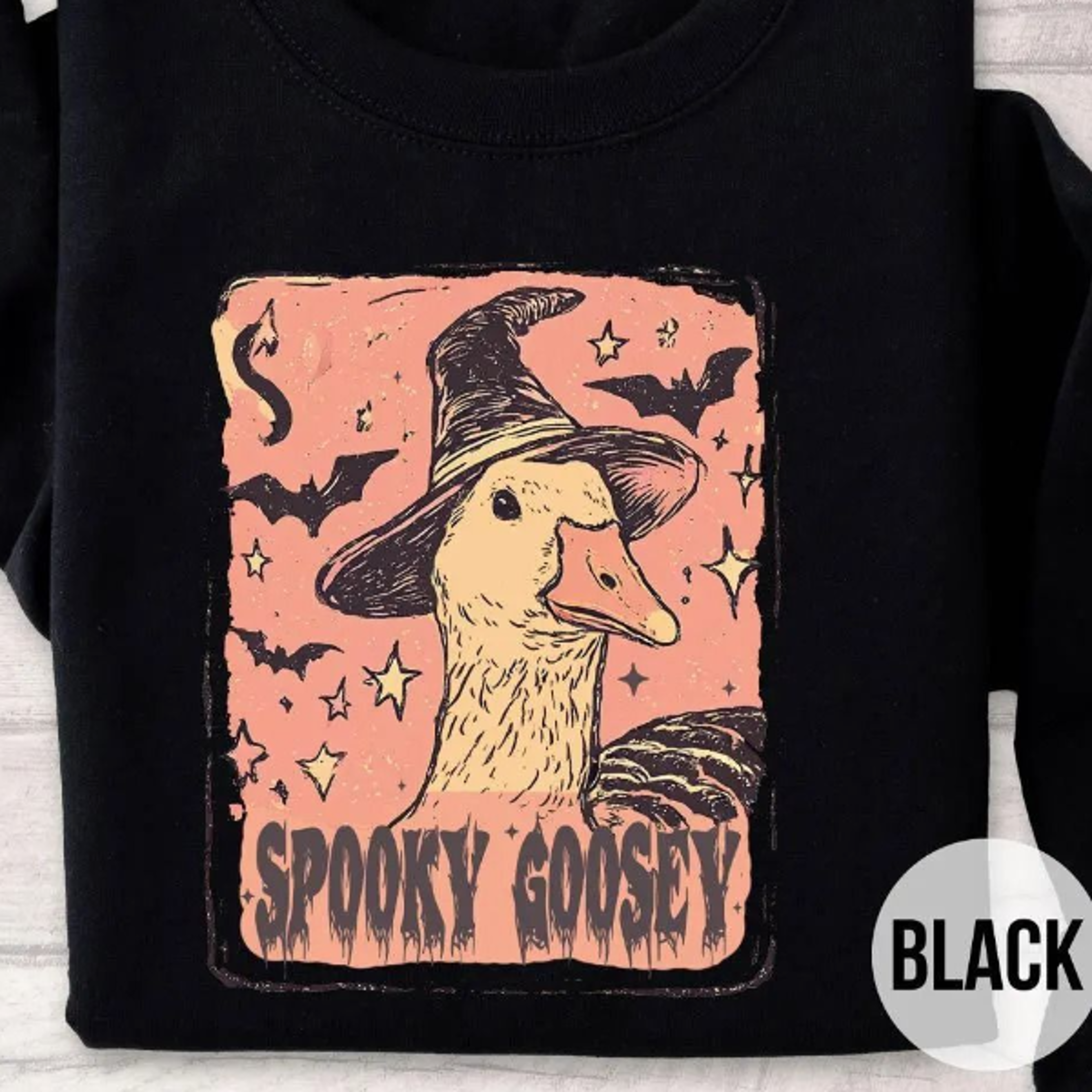 spooky goose shirt, funny goose halloween tee, witch hat goose graphic sweatshirt