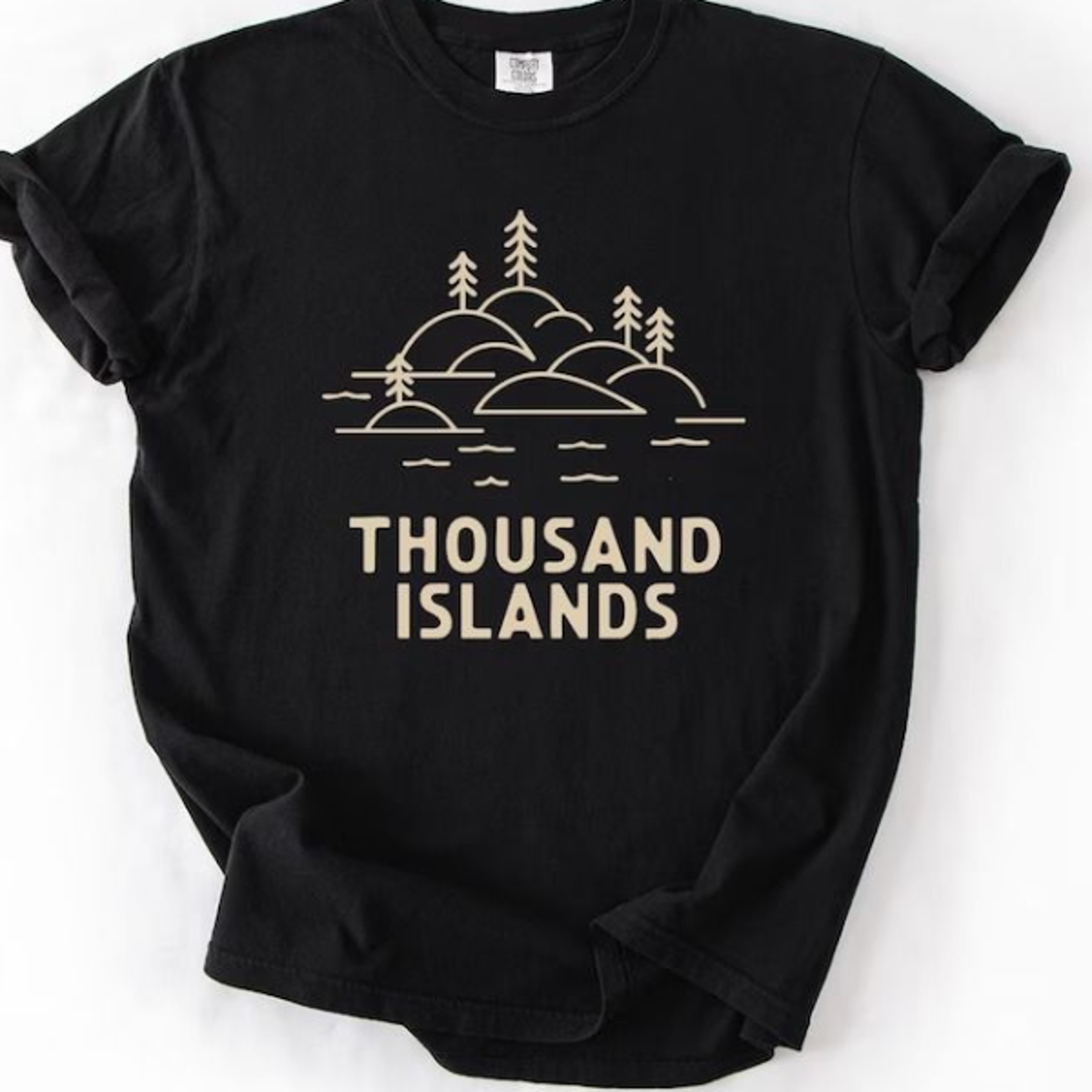 st. lawrence river tee, ontario new york scenic top, tee