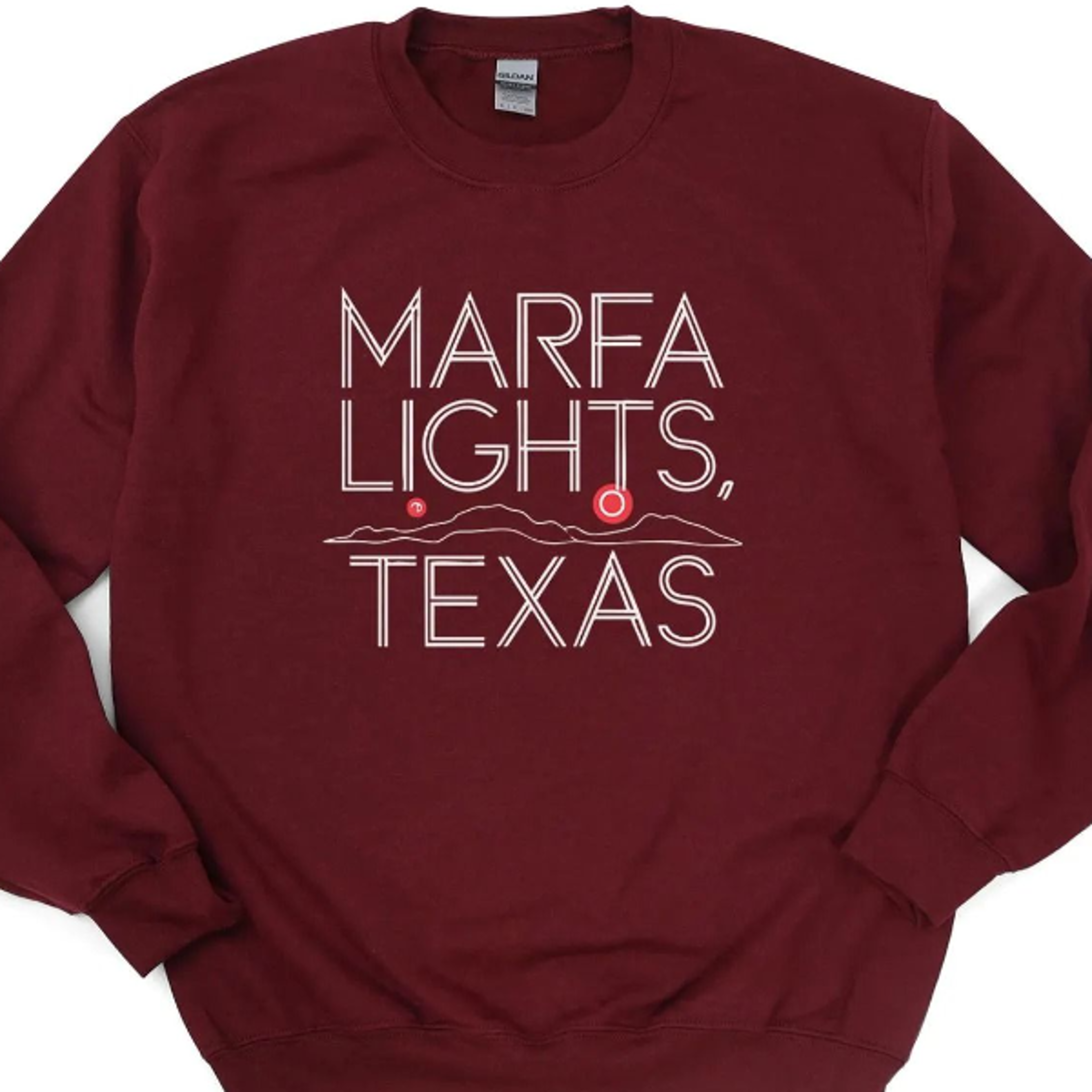 marfa lights texas crewneck sweatshirt