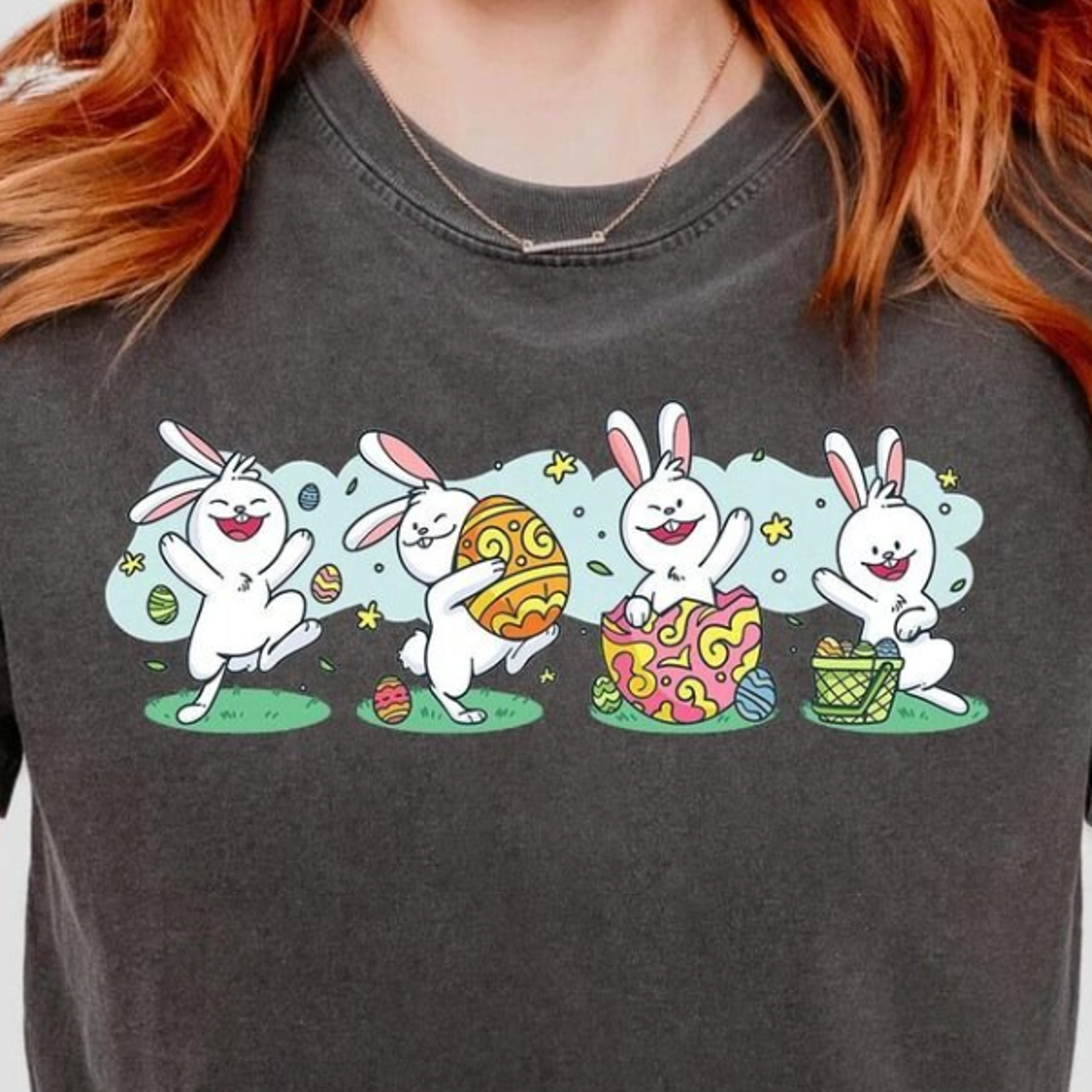 adorable bunnies easter blessings shirt, easter mom shirt ,happy easter, easter bunny, bunny love, easter sunday, kawaii
