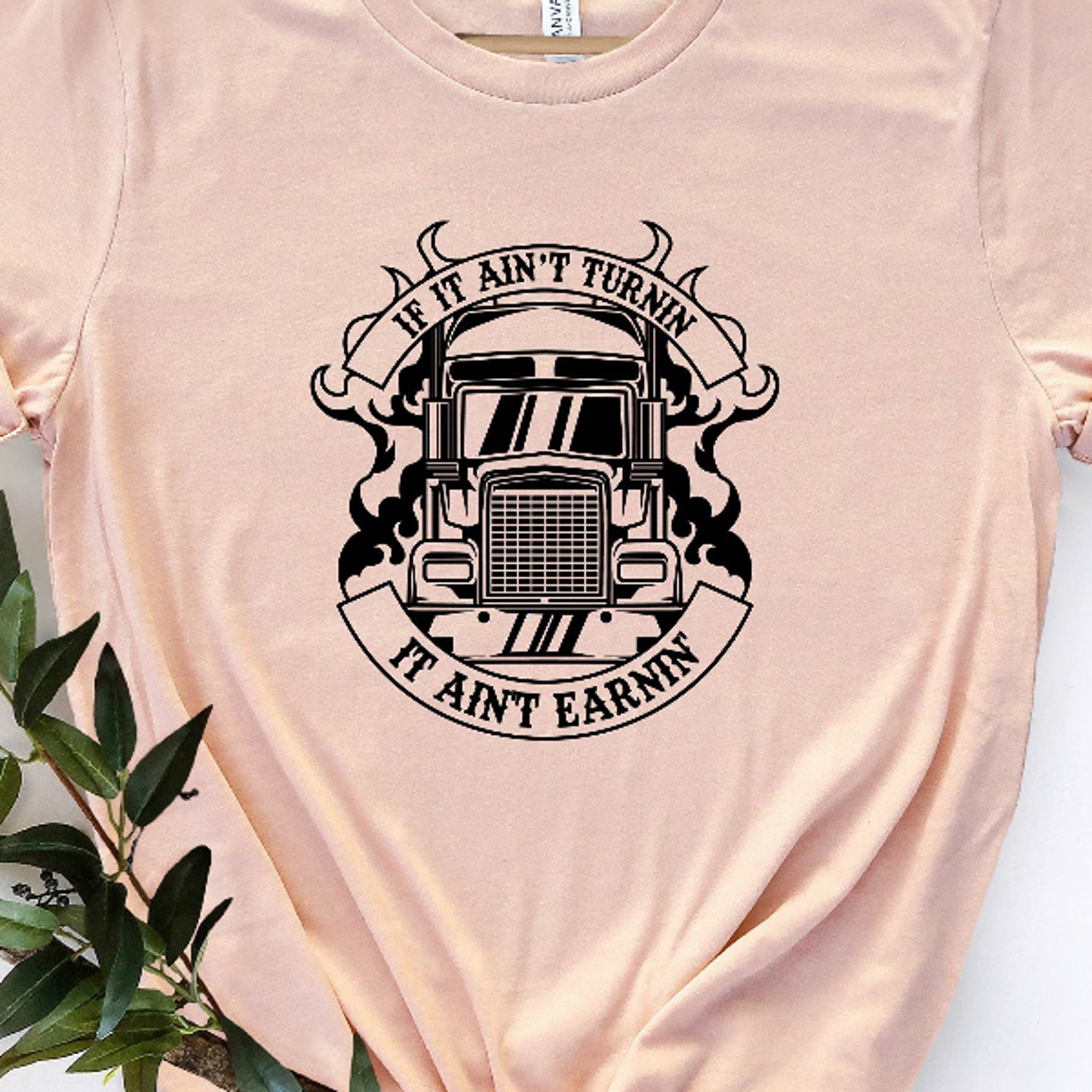 truck driver t-shirt "if it ain't turnin'" graphic tee, funny trucker gift shirt