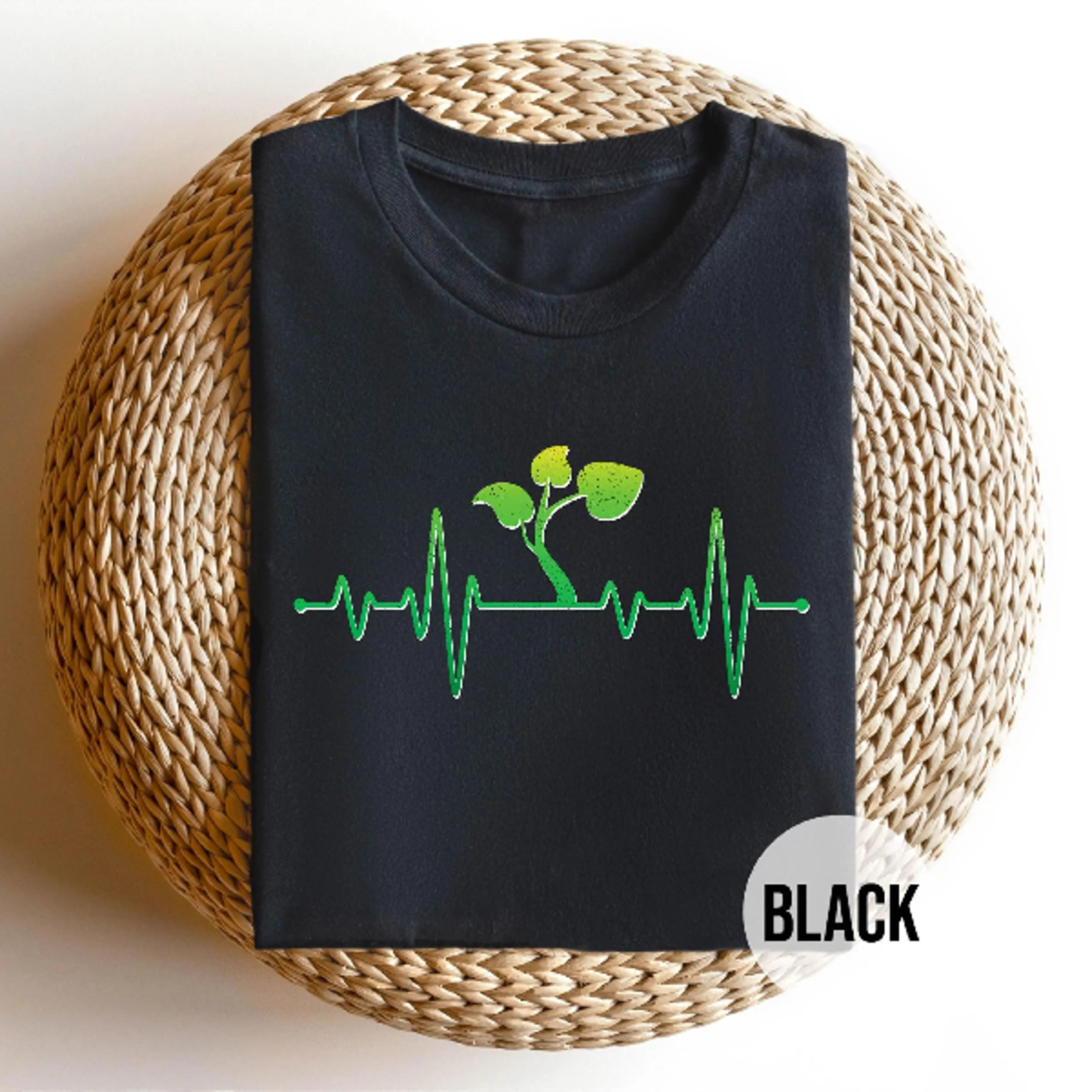plant heartbeat shirt, gardener ekg tee, nature lover botanical graphic t-shirt