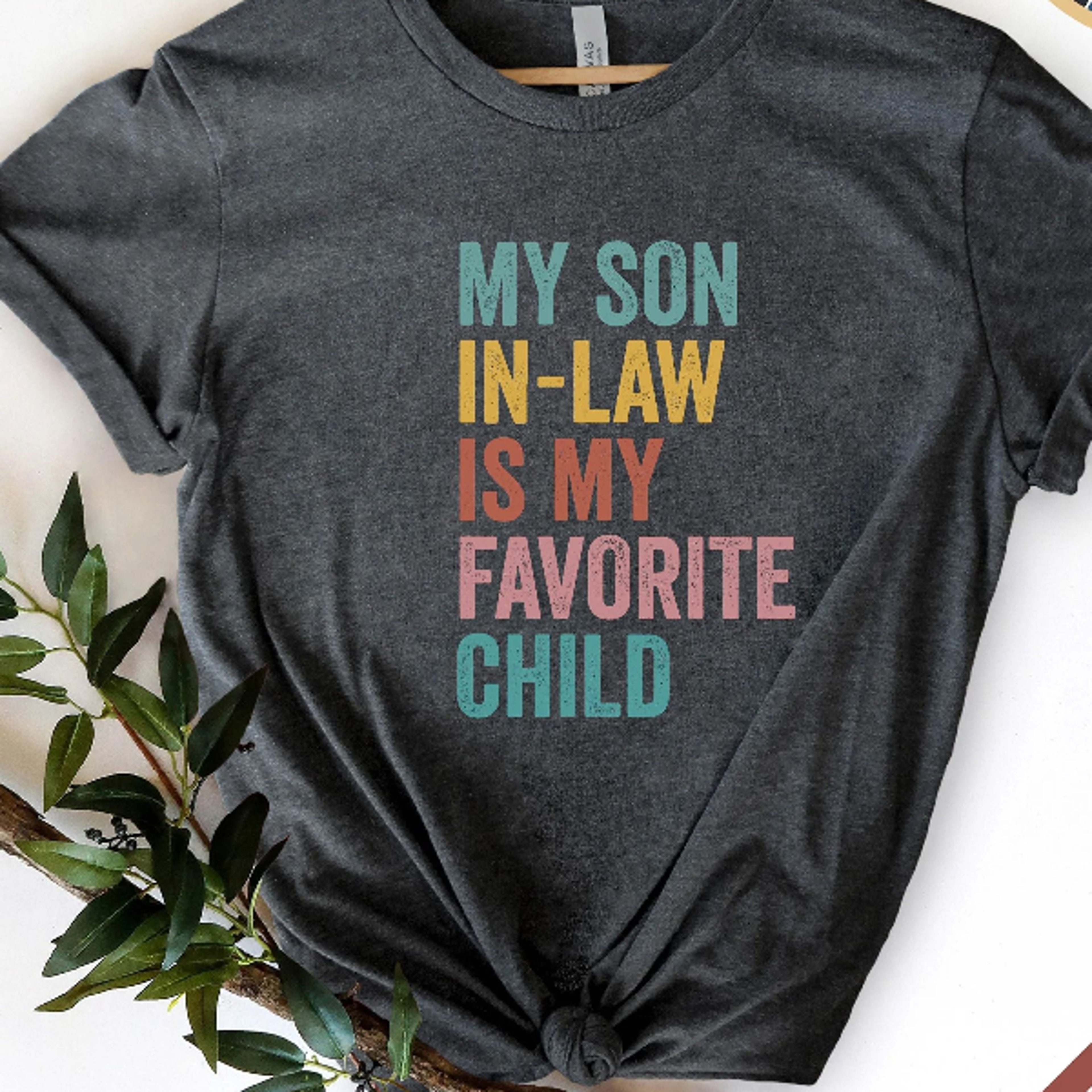 my son in law is my favorite child shirt, funny mother in law family graphic tee