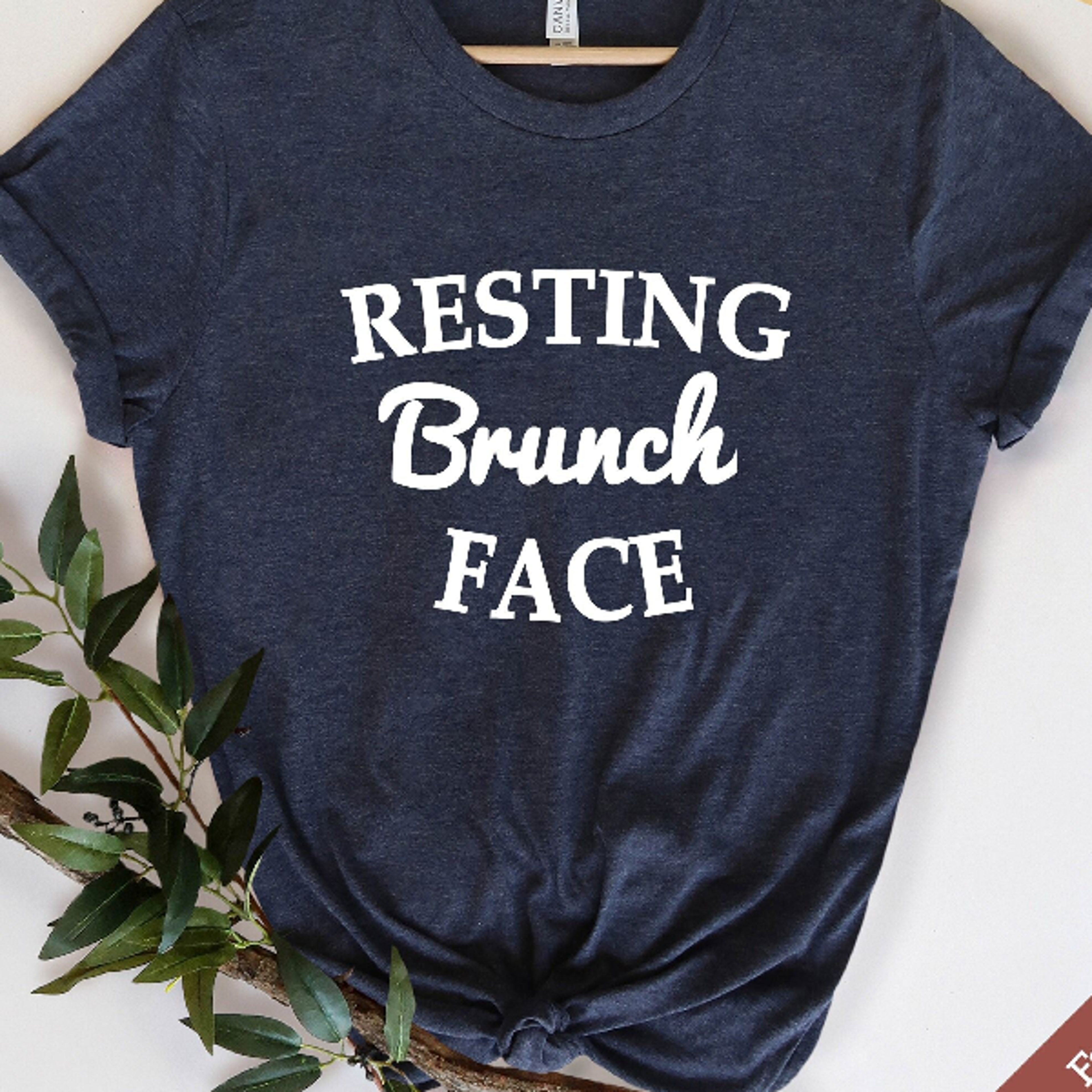 resting brunch face shirt trendy women's weekend tee, funny brunch graphic t-shirt
