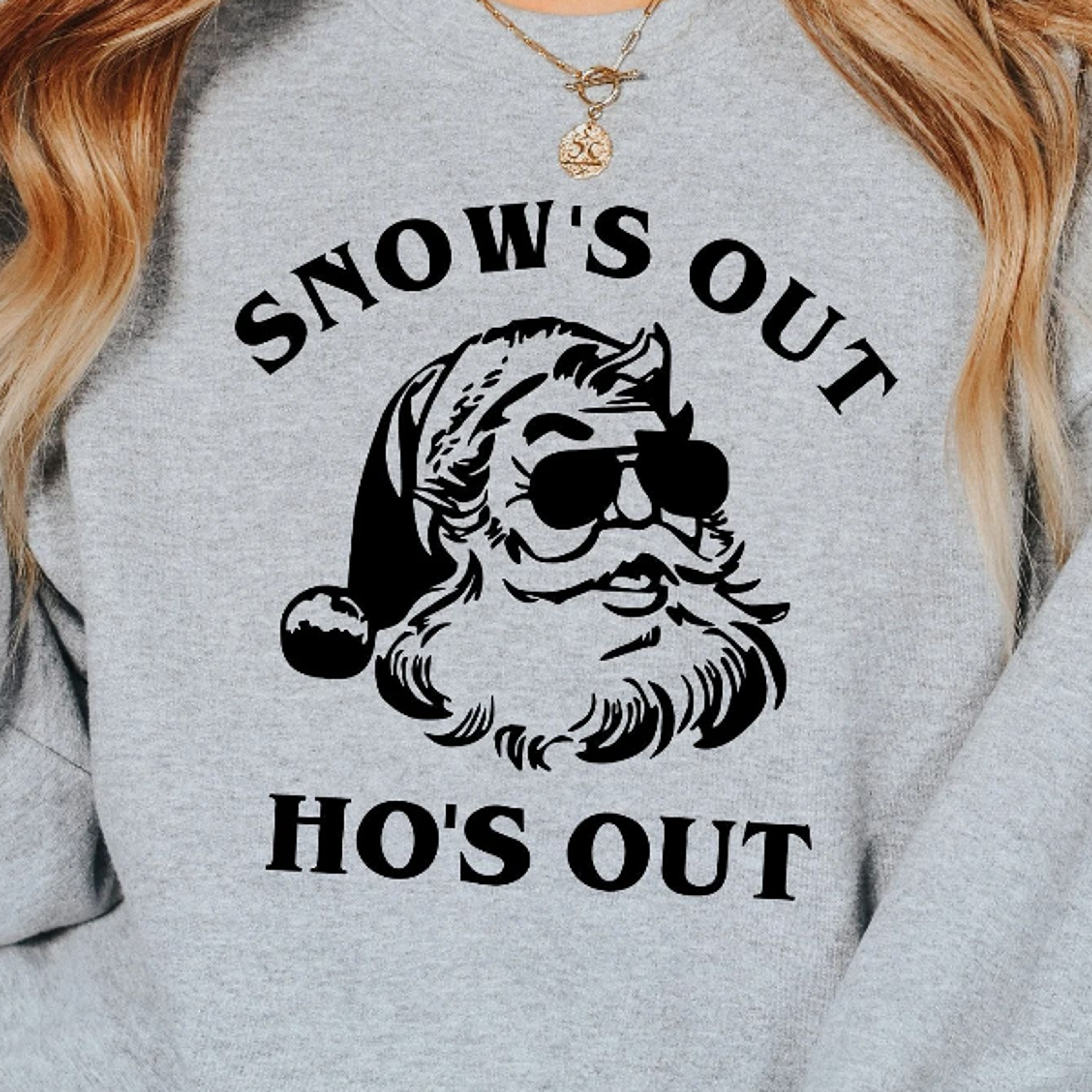 snow's out ho's out shirt, funny christmas tee, naughty santa shirt, ugly christmas shirt, holiday party tee, christmas