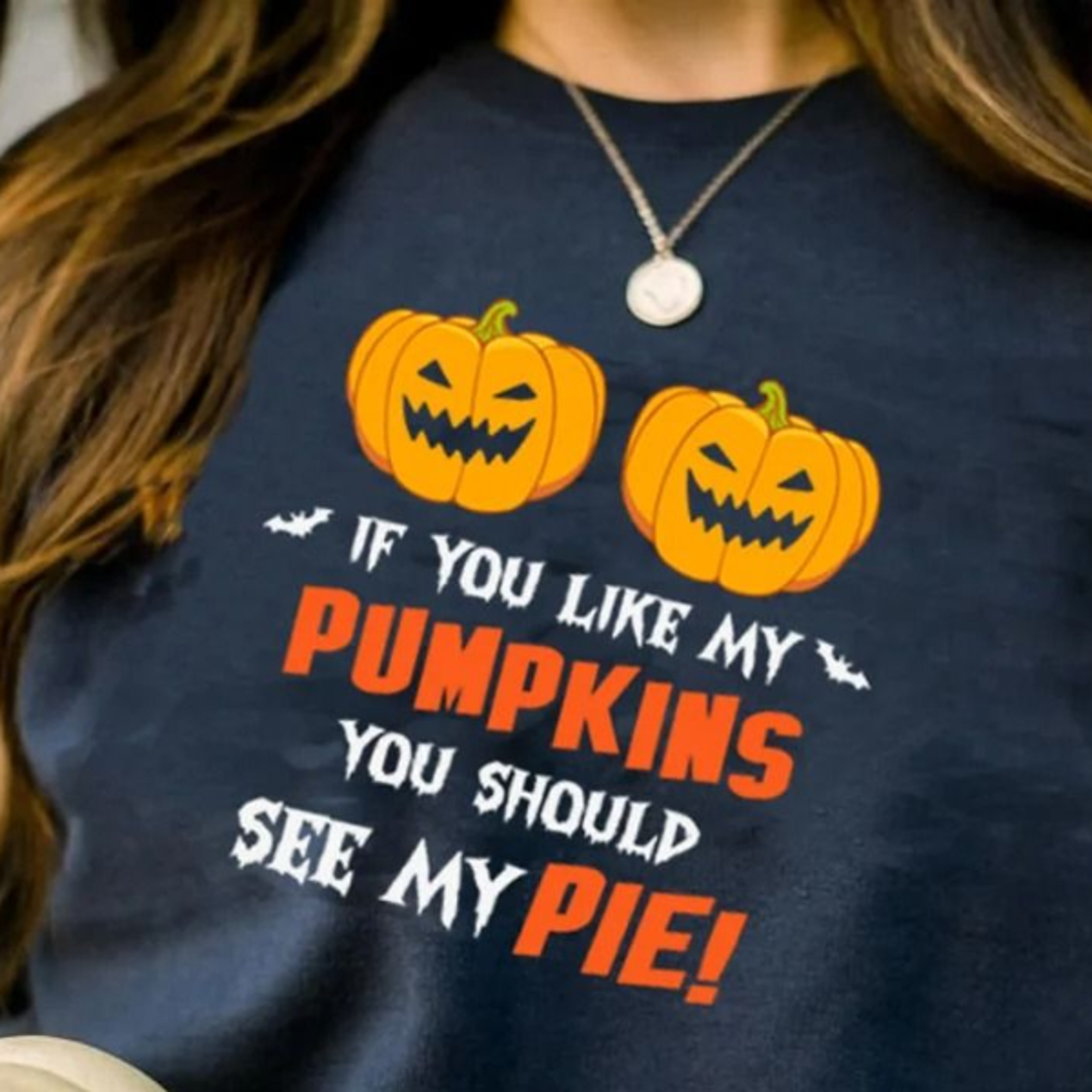 if you like, my pumpkins, pumpkin sweatshirt, funny halloween, skeleton hands, comfort colors, funny pumpkin boobs, leop