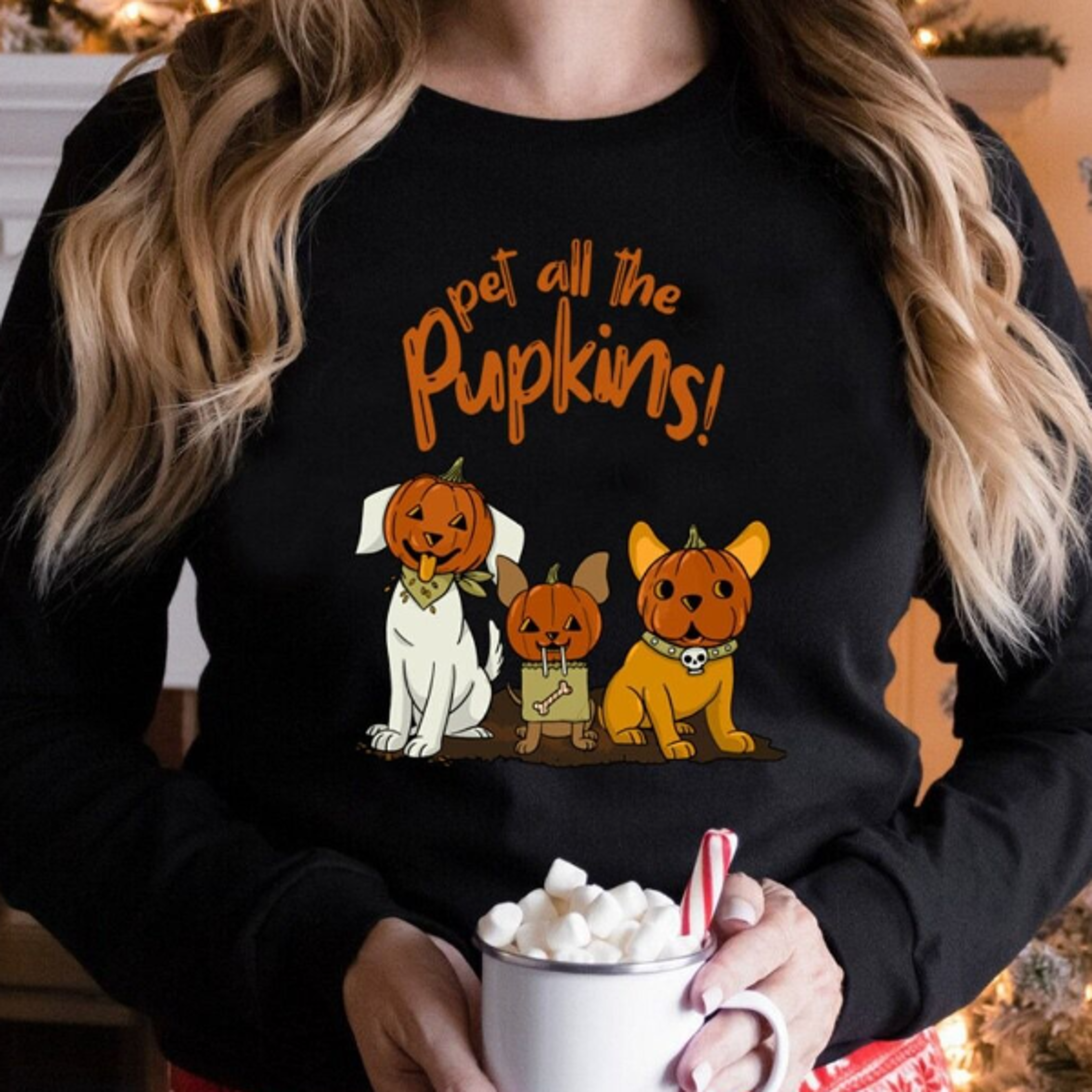 pet all the pupkins shirt, dog sweatshirt, ghost dog shirt, ghost sweatshirt, halloween sweatshirt, pumpkin dog shirt, d