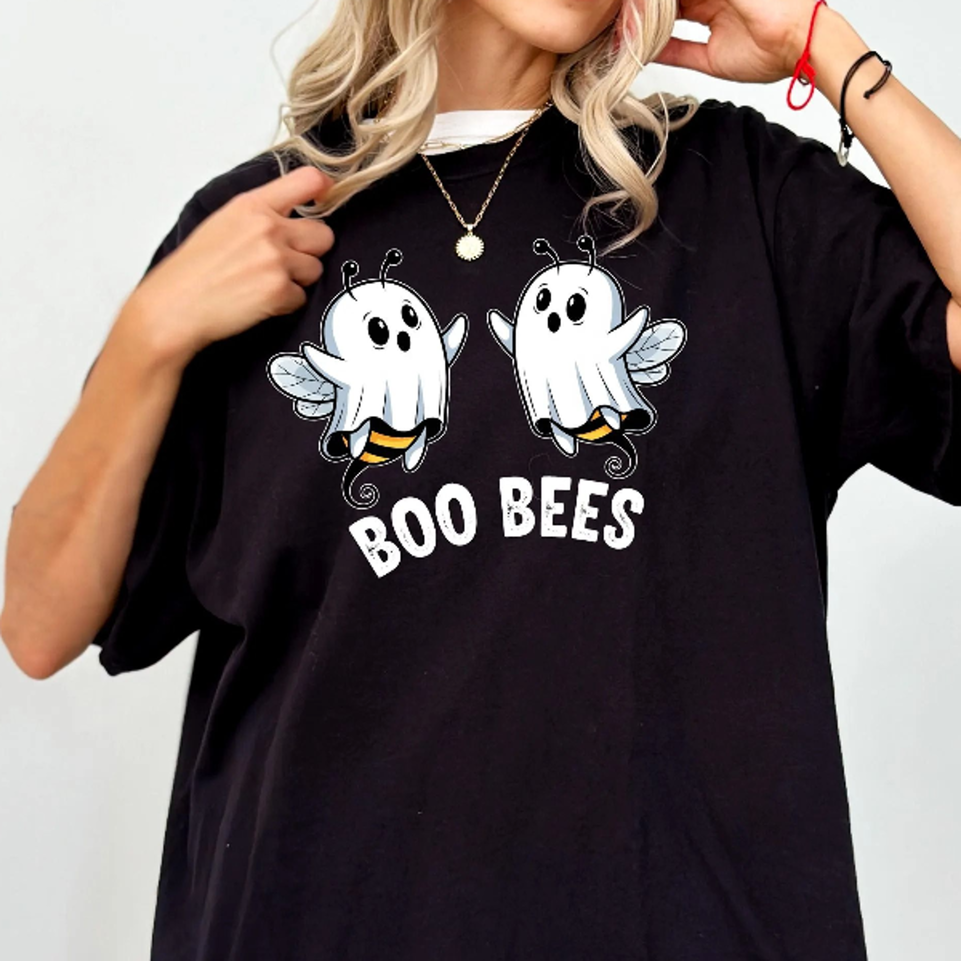 boo bees t-shirt, funny halloween pun shirt, cute ghost bee graphic tee, spooky season apparel, trick or treat tee, humo